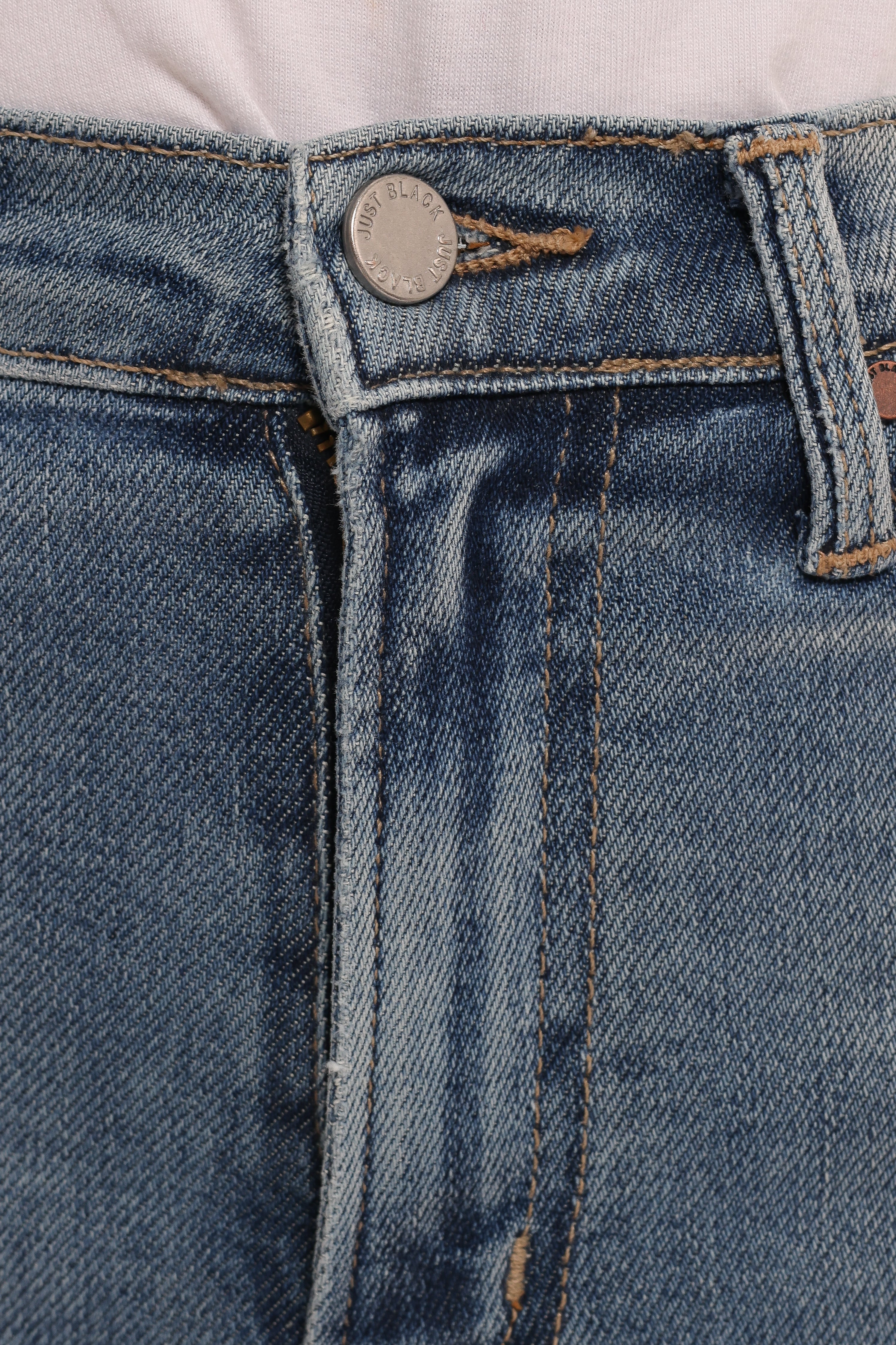 Just Black Distressed Slim Leg Jean - Light Denim-Ladys Street