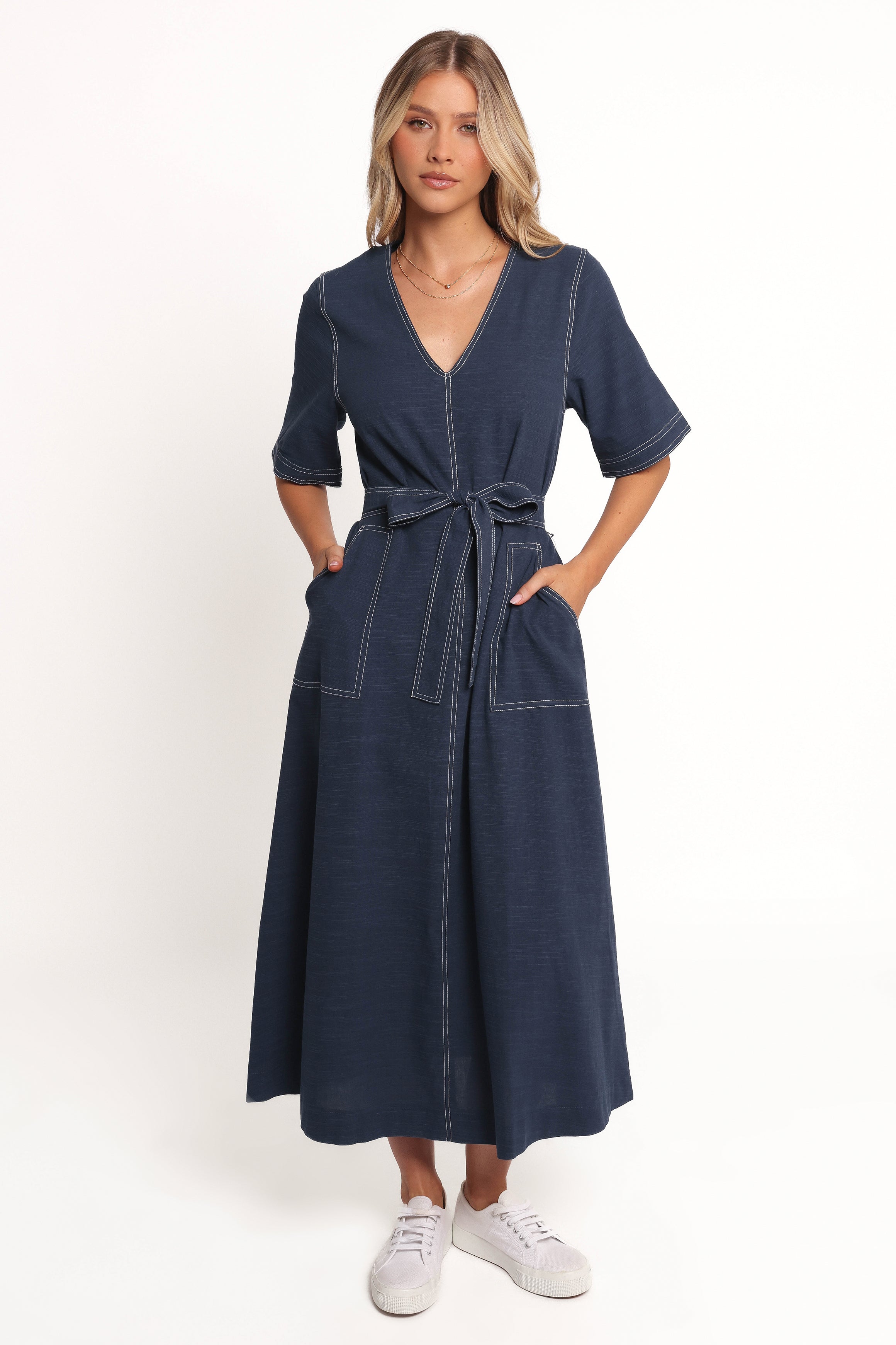 Kade Midi Dress - Blue-Ladys Street