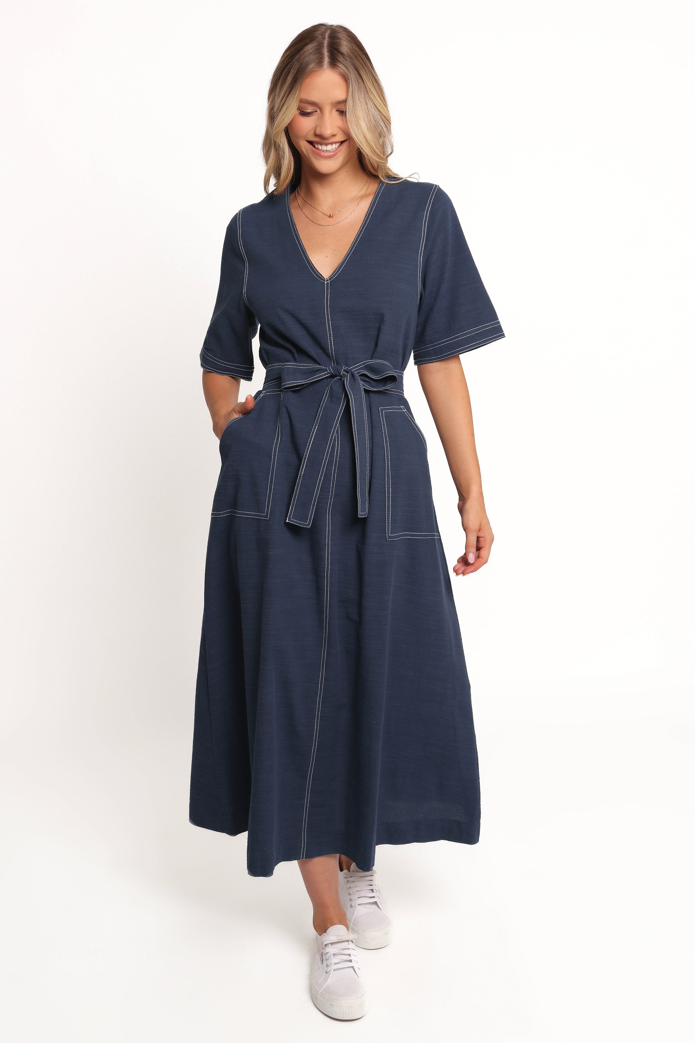 Kade Midi Dress - Blue-Ladys Street