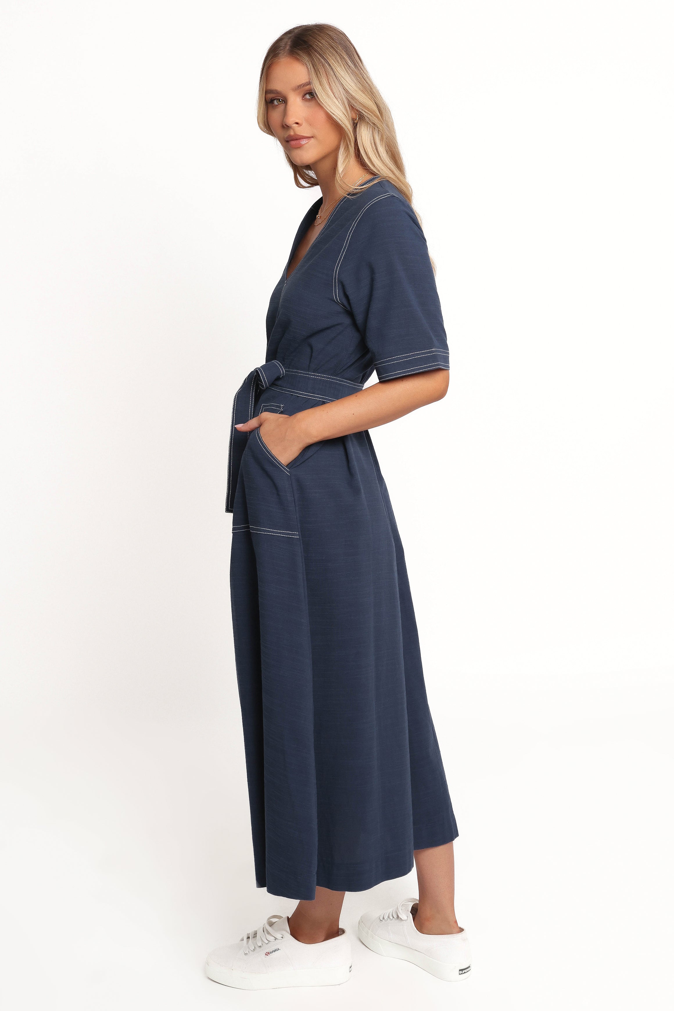 Kade Midi Dress - Blue-Ladys Street