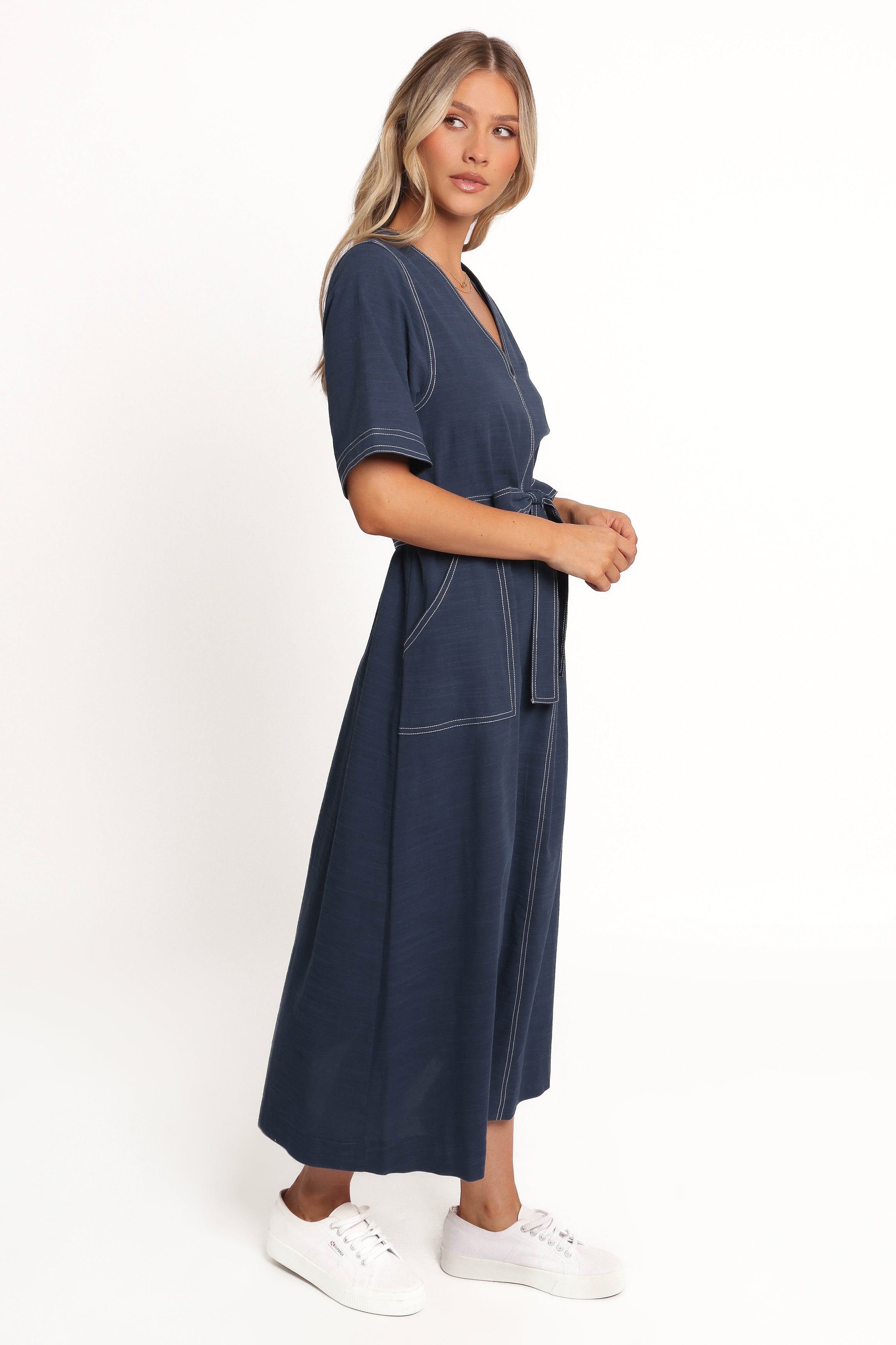 Kade Midi Dress - Blue-Ladys Street