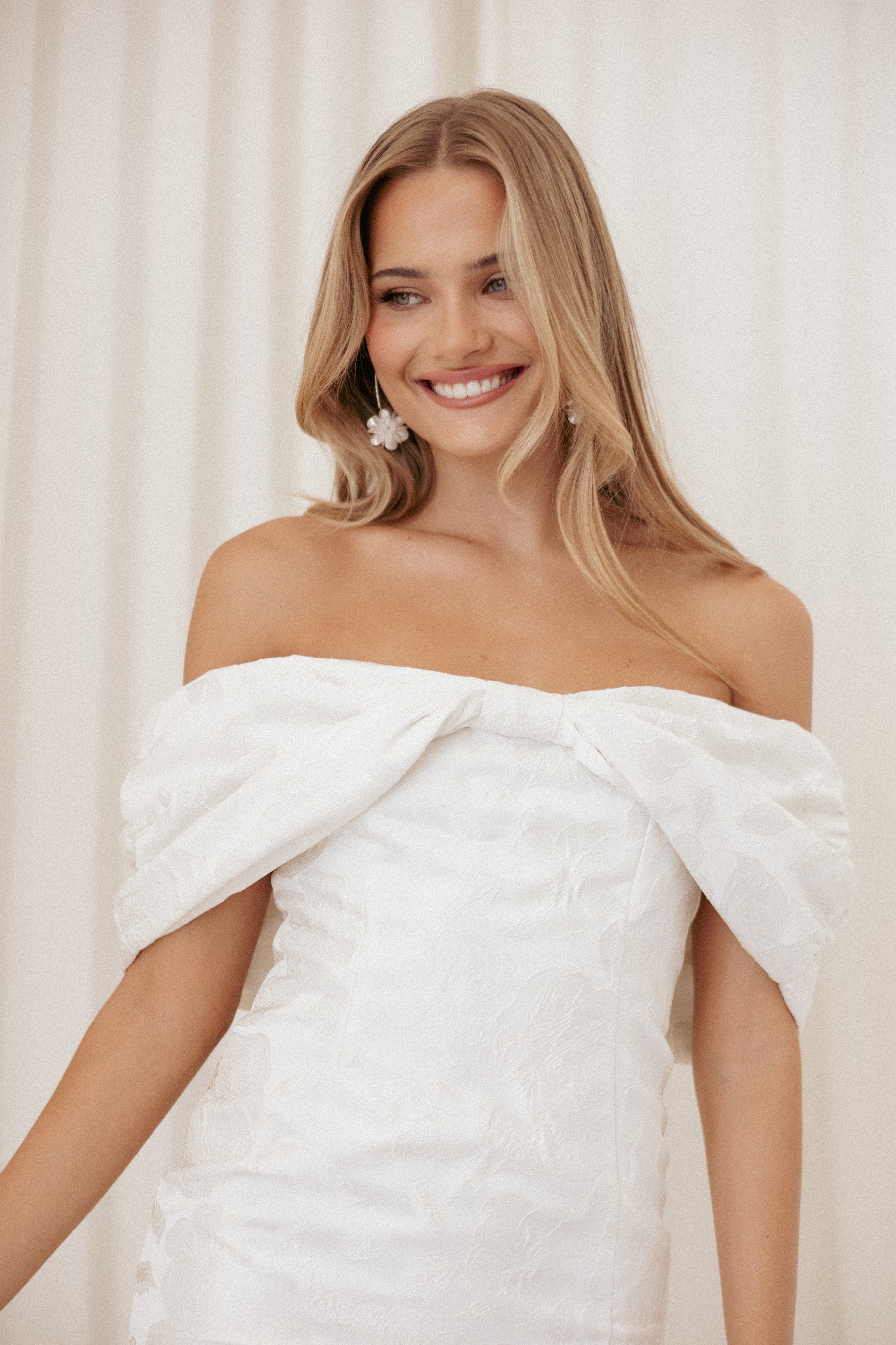 Kaeli Mini Dress - White-Ladys Street