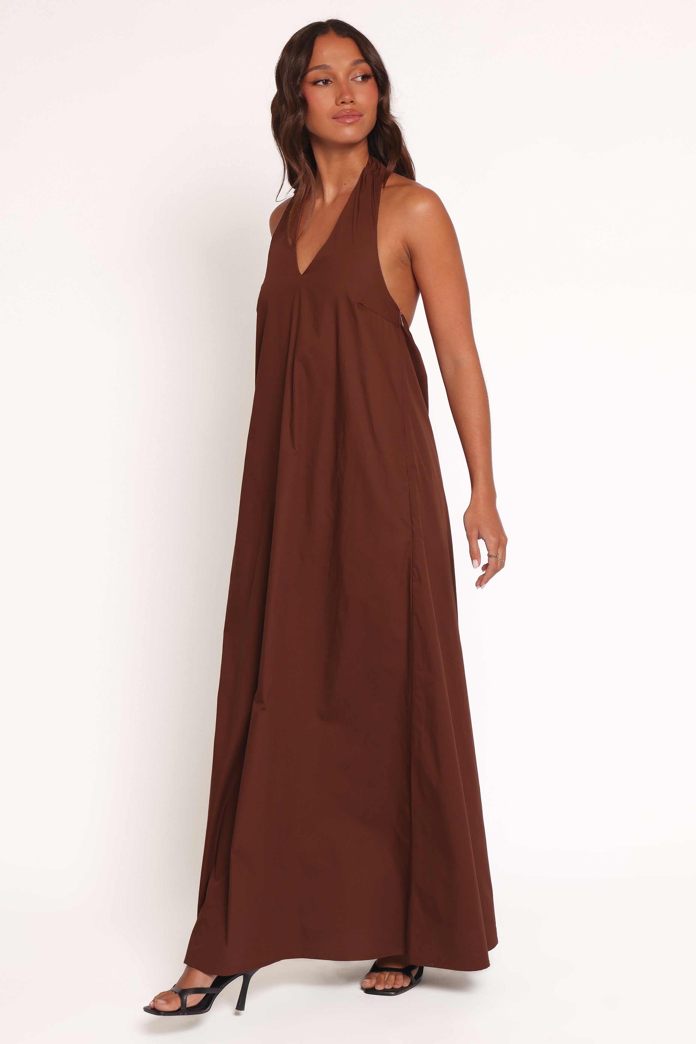 Kaida Maxi Dress - Espresso-Ladys Street