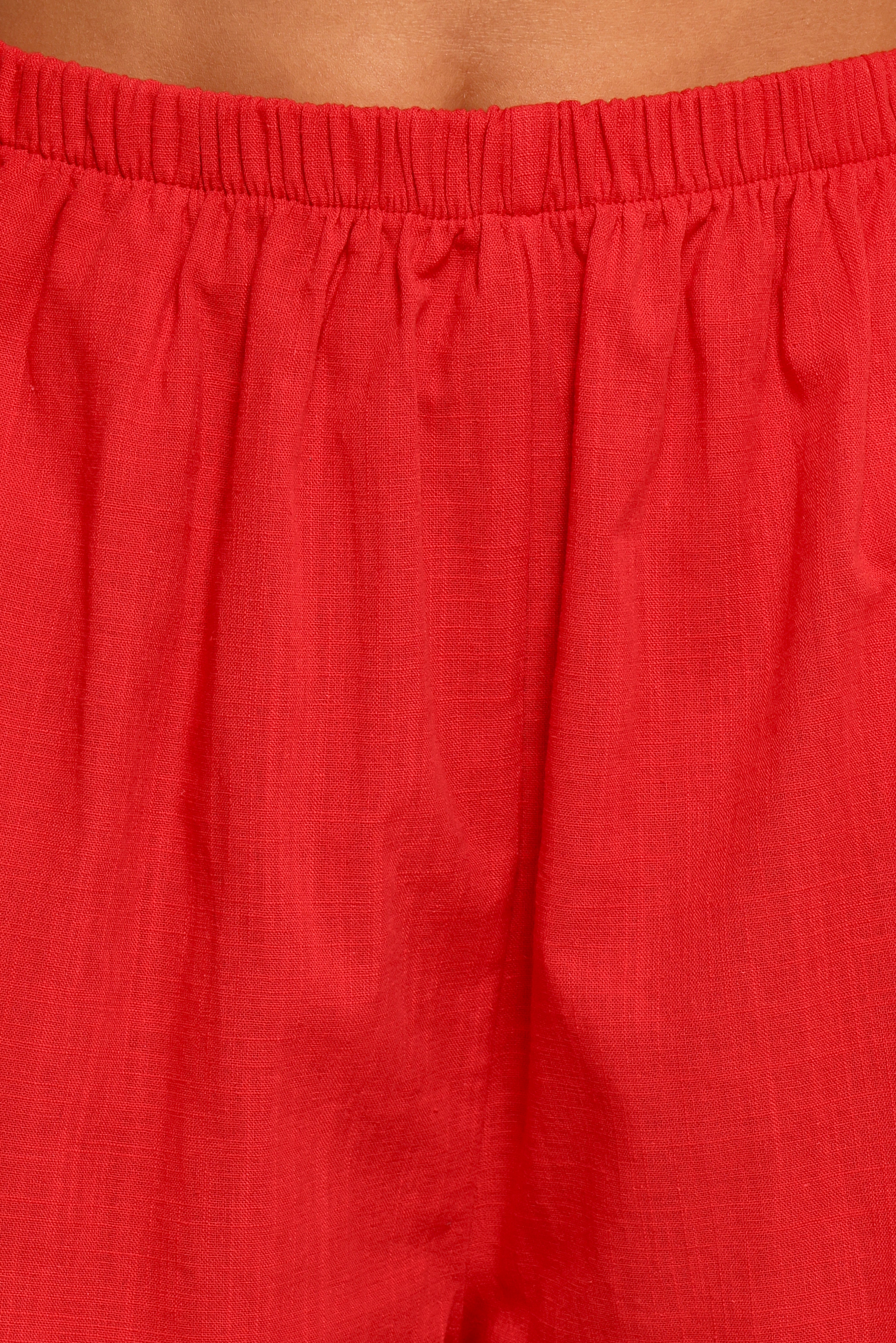 Kaiya Frill Short Set - Red-Ladys Street