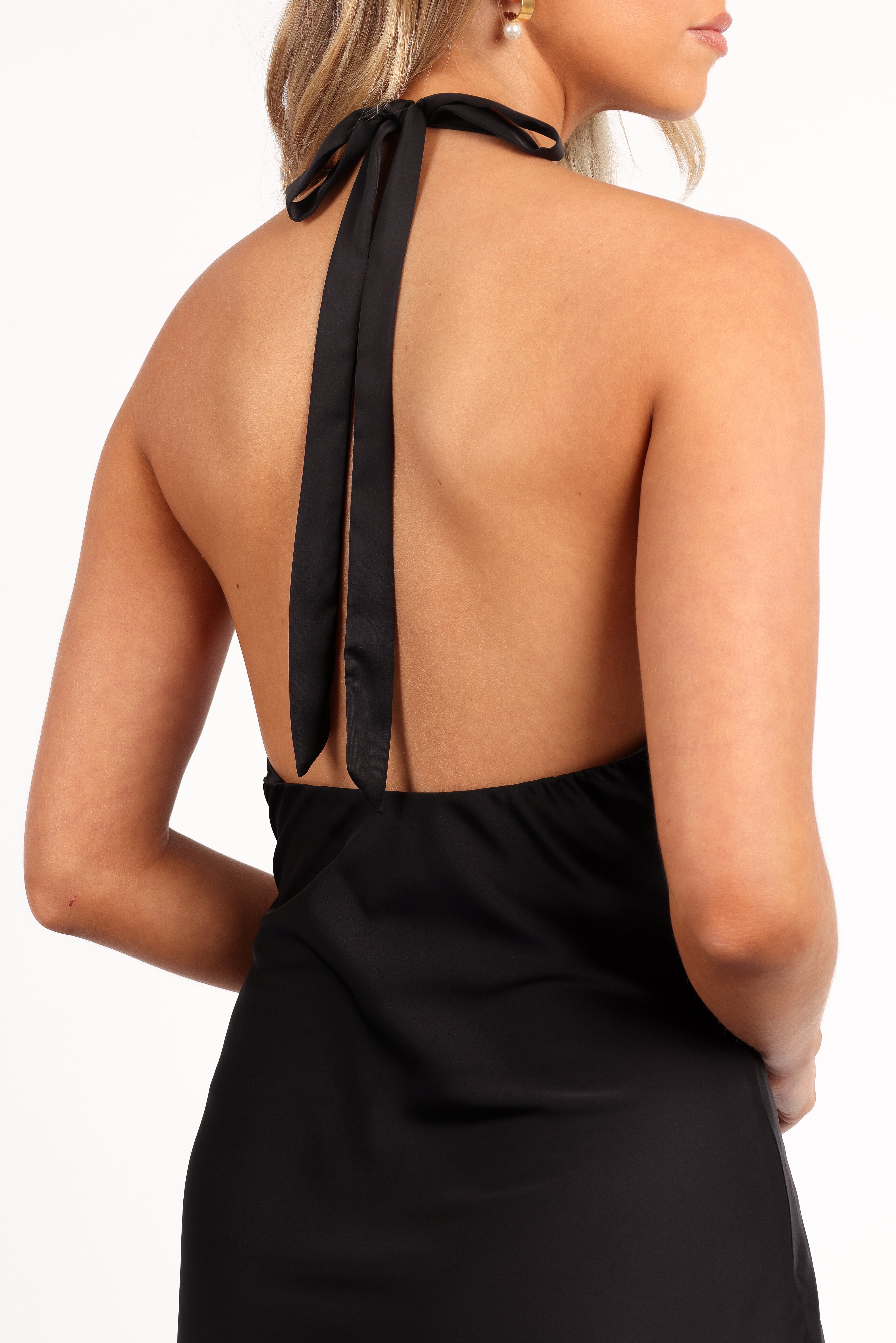 Kalina Halterneck Maxi Dress - Black-Ladys Street