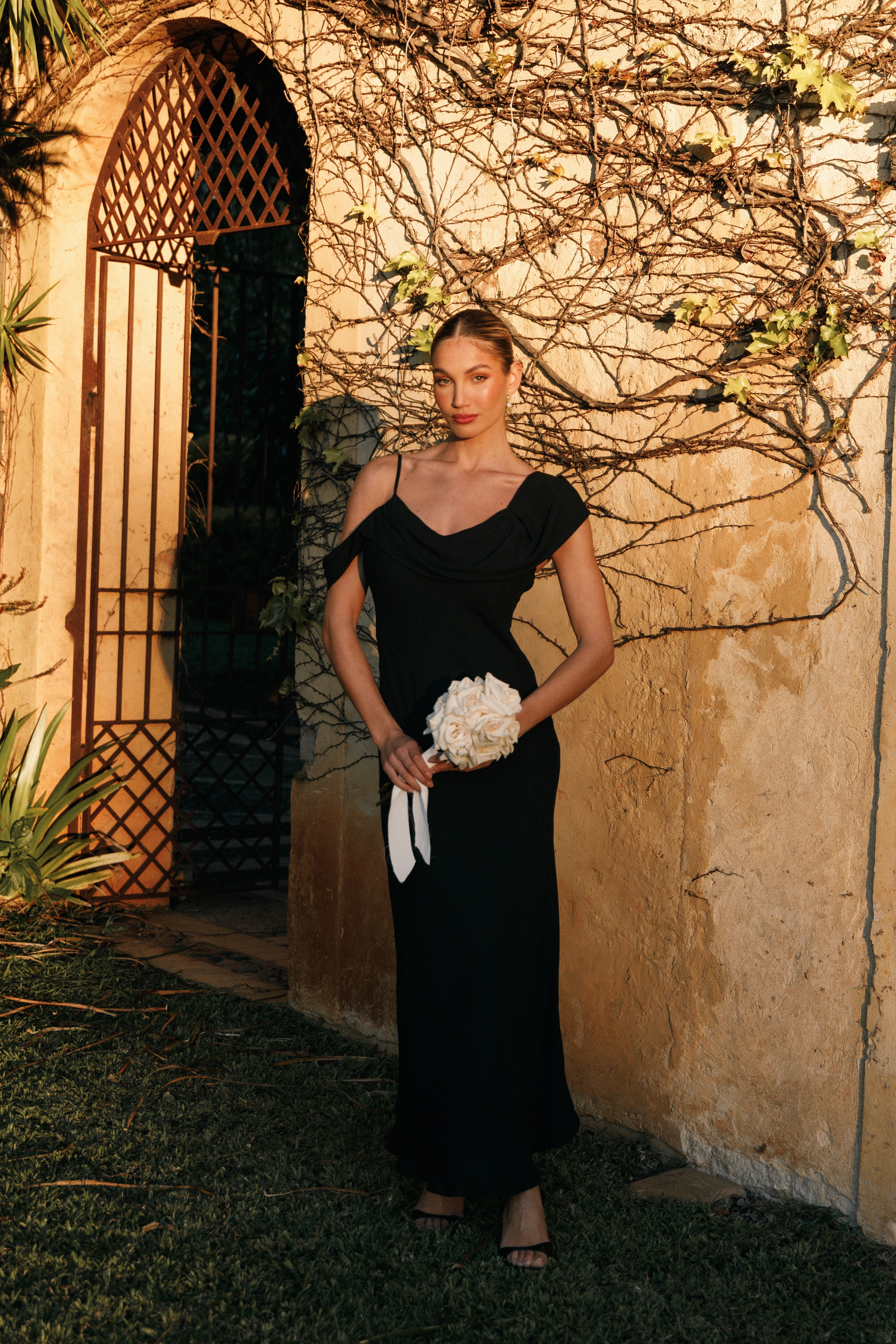 Kamryn Midi Dress - Black-Ladys Street