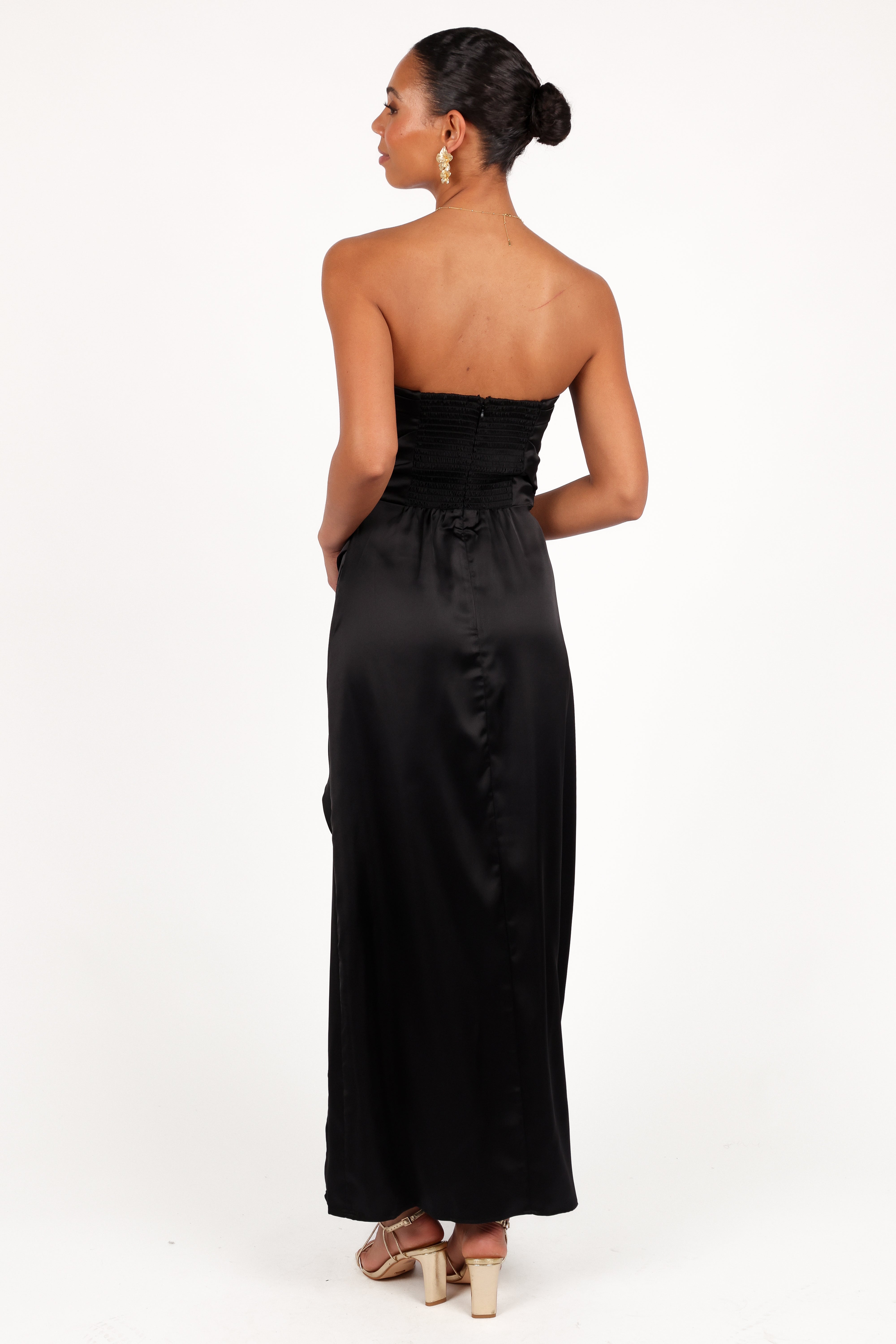 Kara Strapless Maxi Dress - Black-Ladys Street