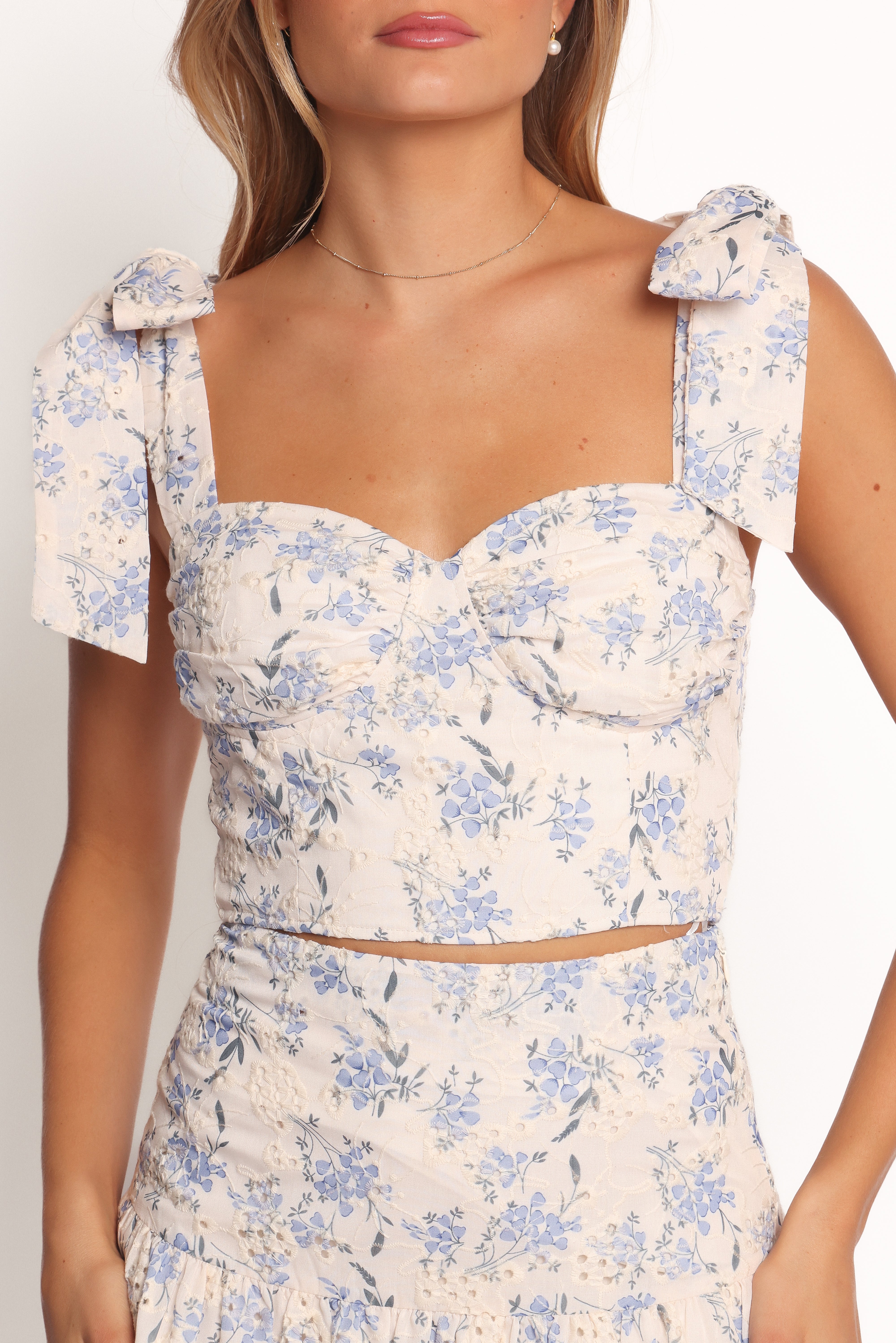 Kara Two Piece Set - Blue Floral-Ladys Street