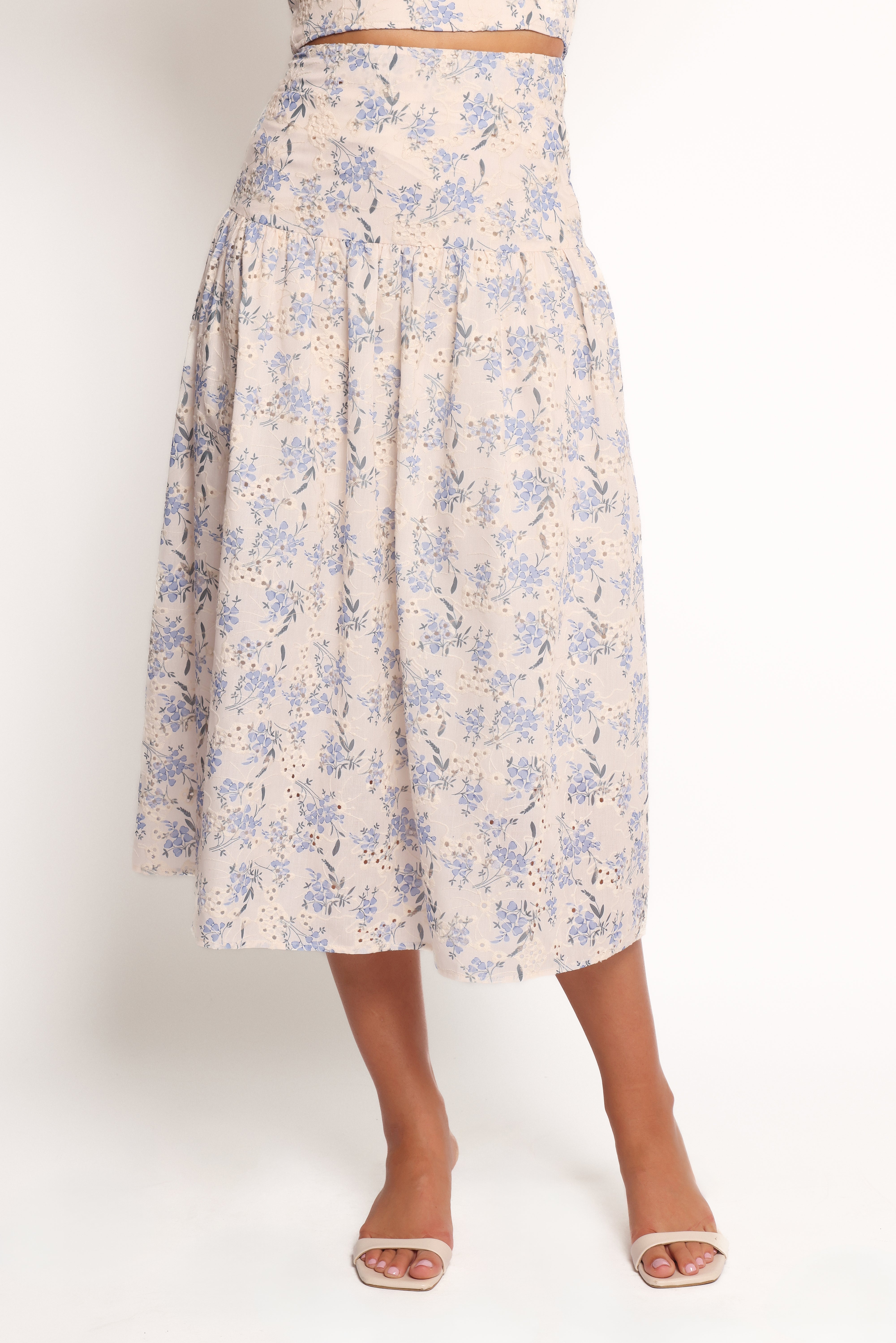 Kara Two Piece Set - Blue Floral-Ladys Street