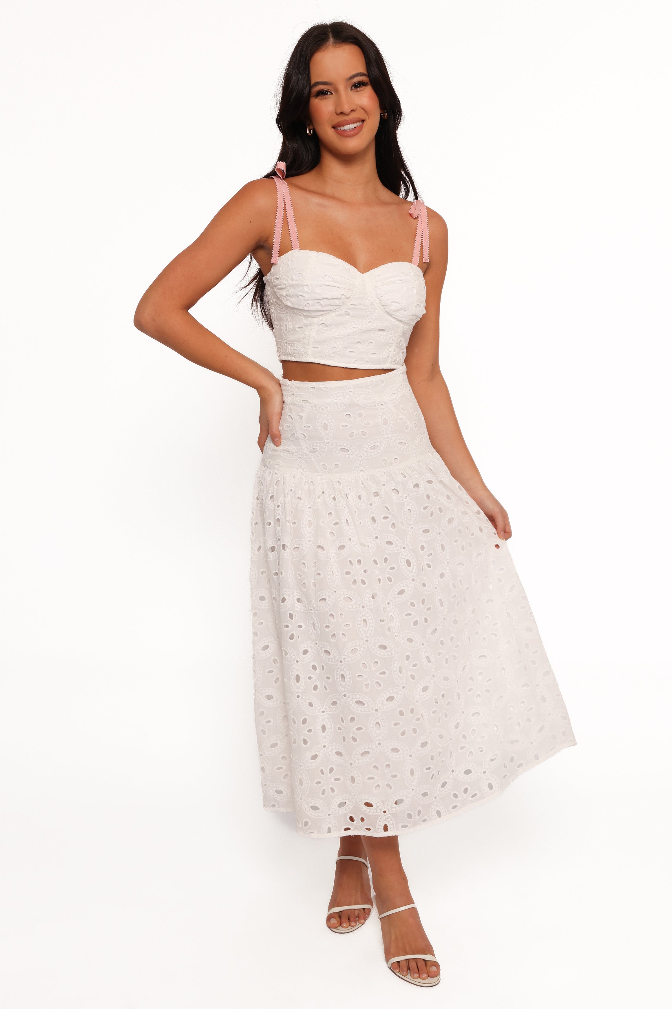 Kara Two Piece Set - White-Ladys Street