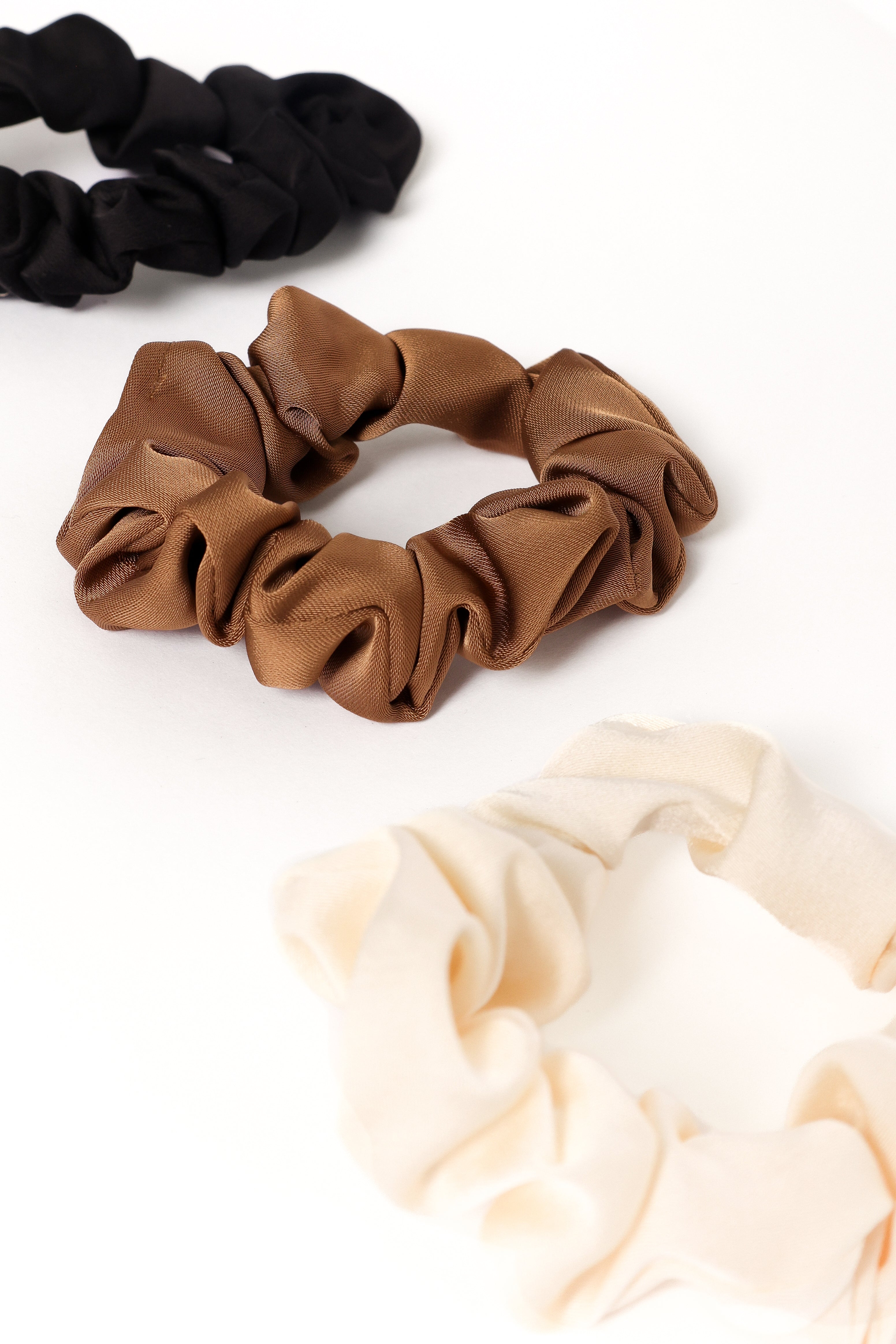 Karina Hair Ties - Cream/Brown/Black-Ladys Street