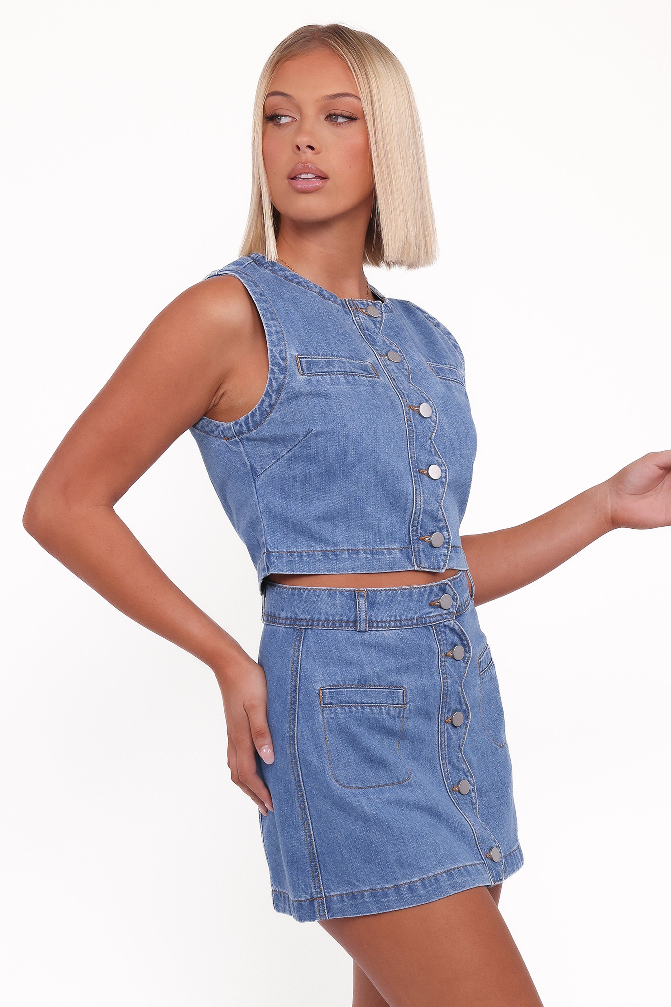 Karish Skirt Set - Medium Denim-Ladys Street