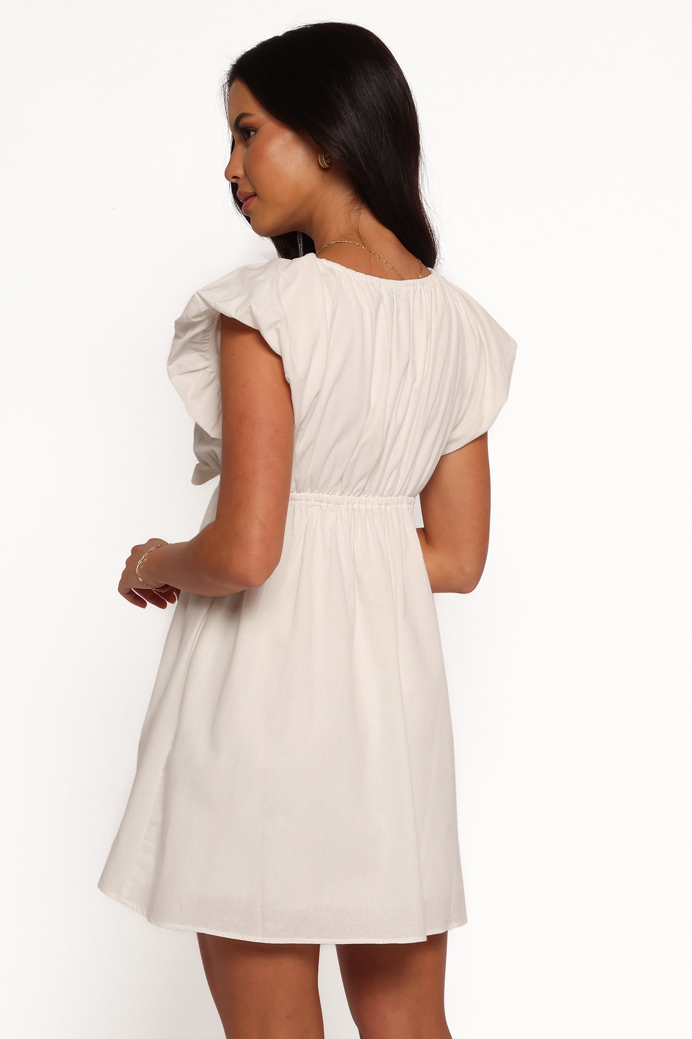 Kathy Mini Dress - White-Ladys Street