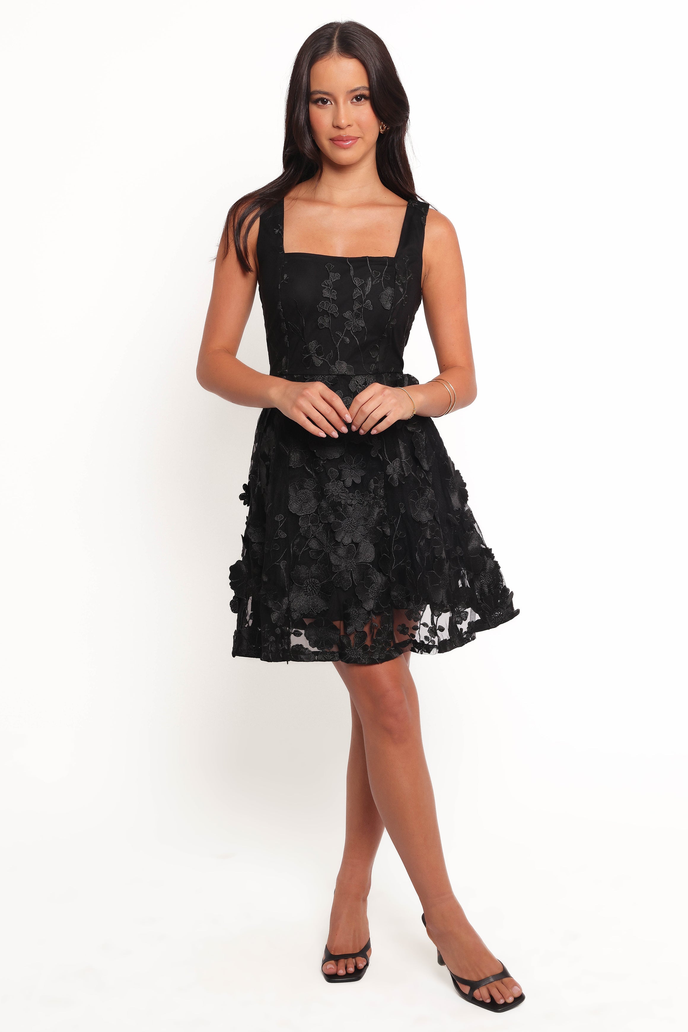 Katrina Mini Dress - Black-Ladys Street