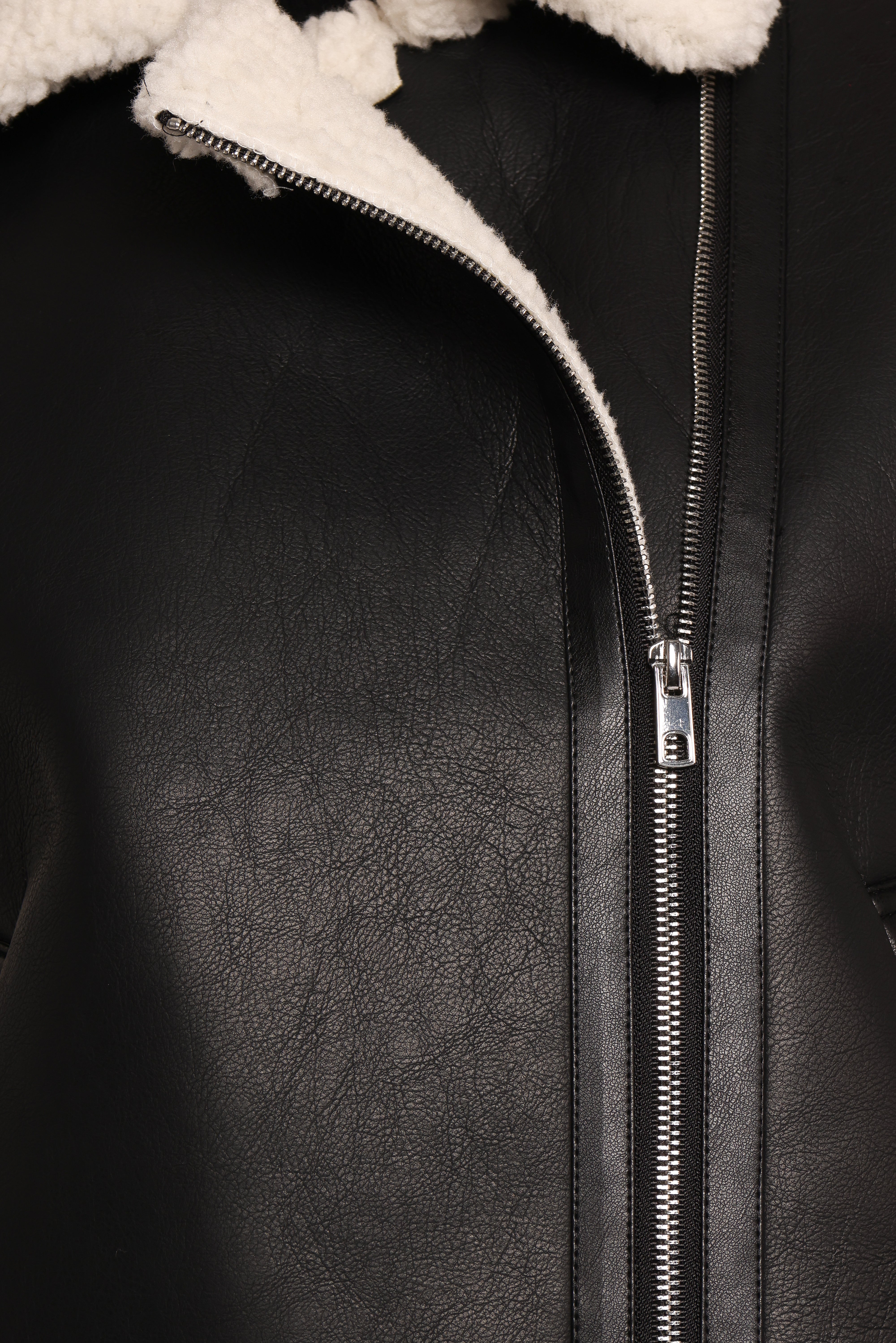 Kayden Faux Shearling Lined Vest - Black-Ladys Street