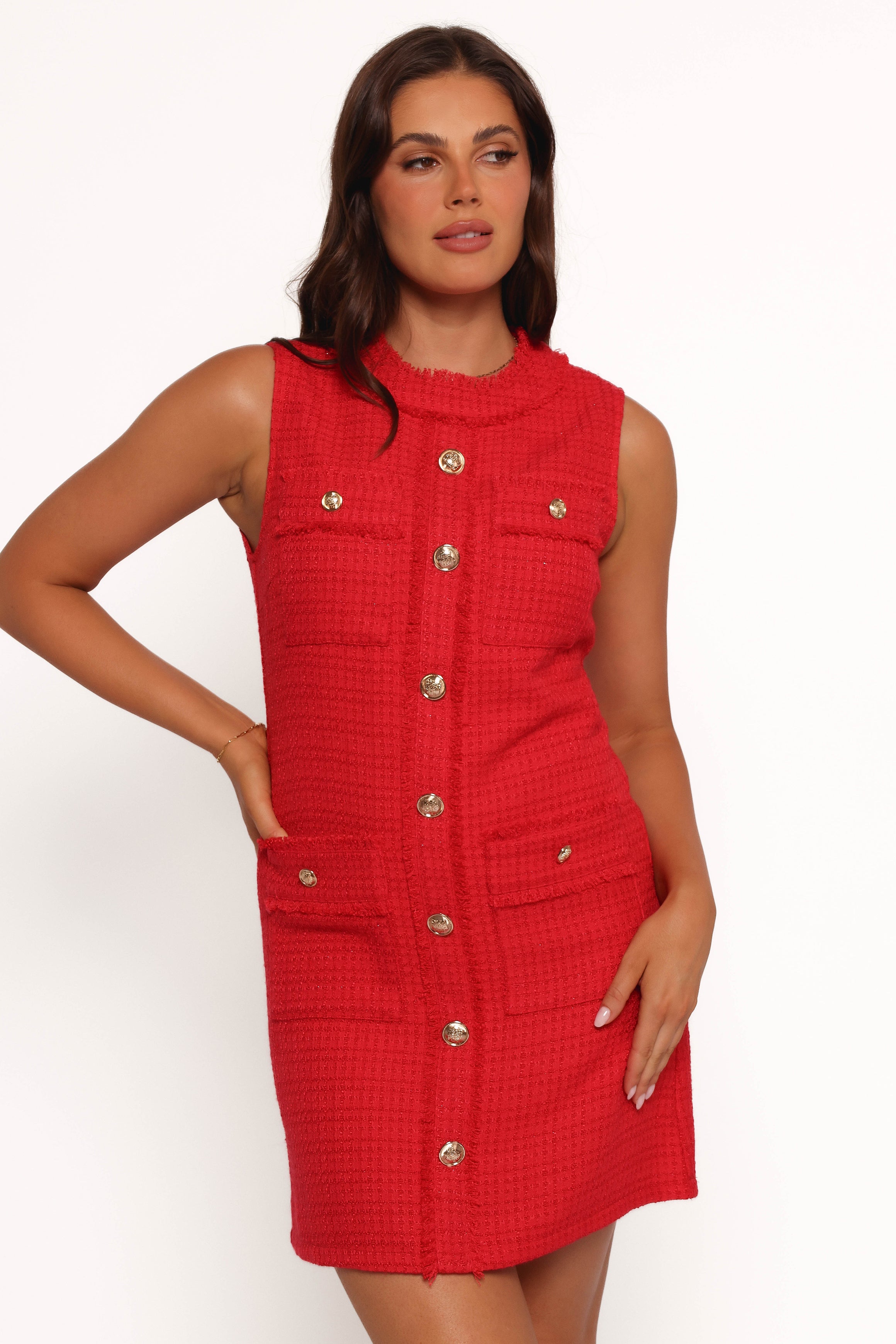 Kayli Mini Dress - Red-Ladys Street