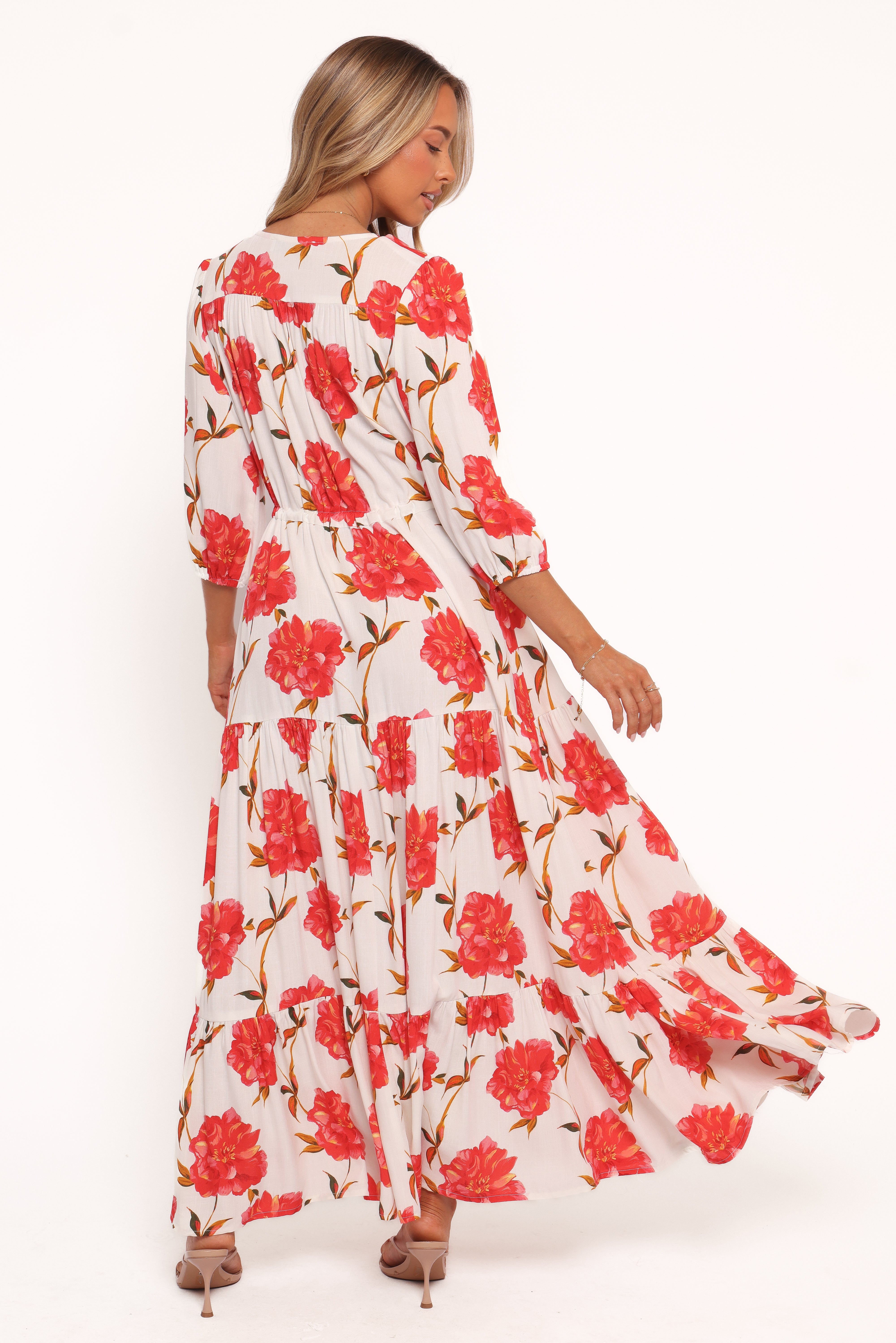 Kelda Dress - Red Floral-Ladys Street