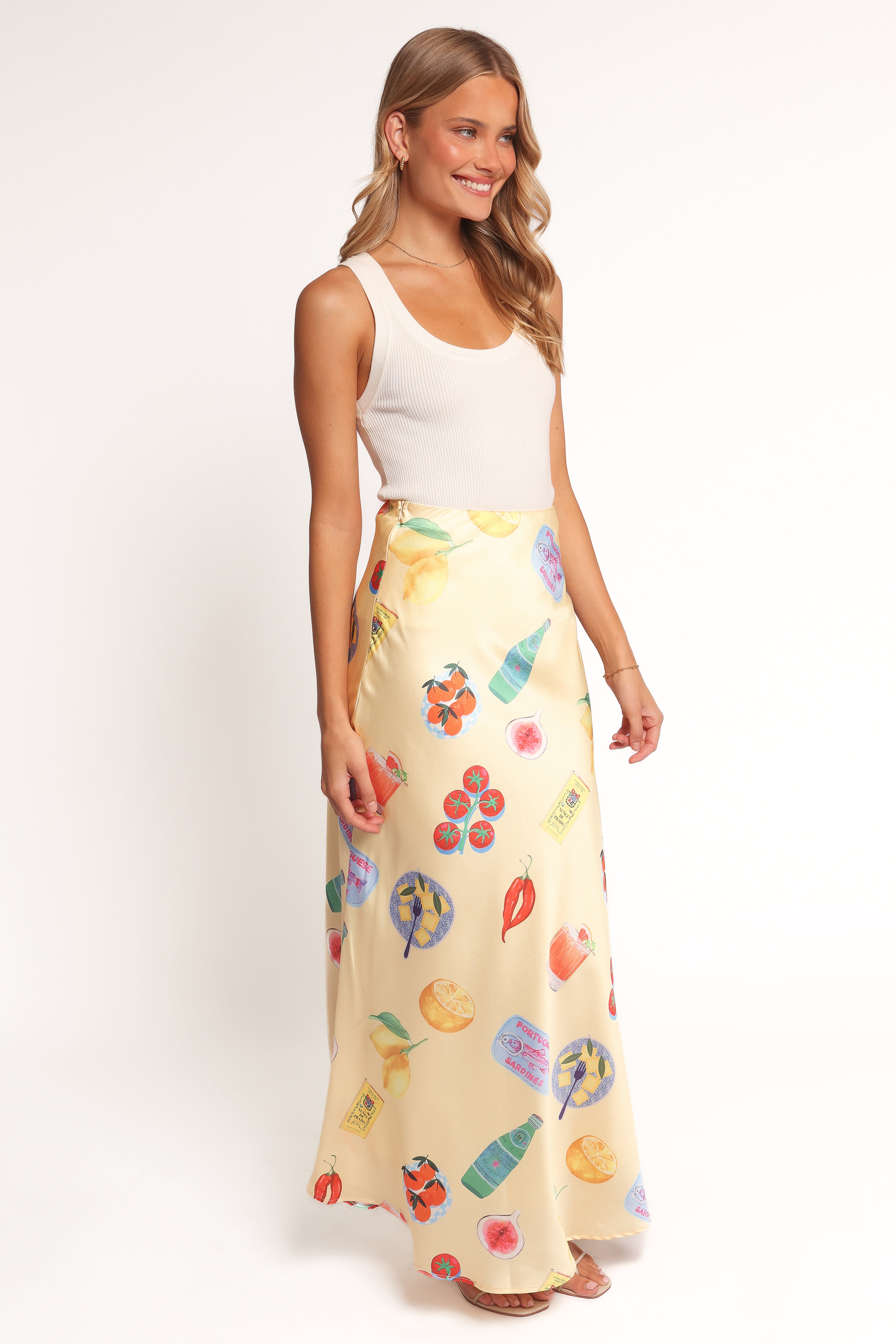 Kinsey Maxi Skirt - Yellow-Ladys Street