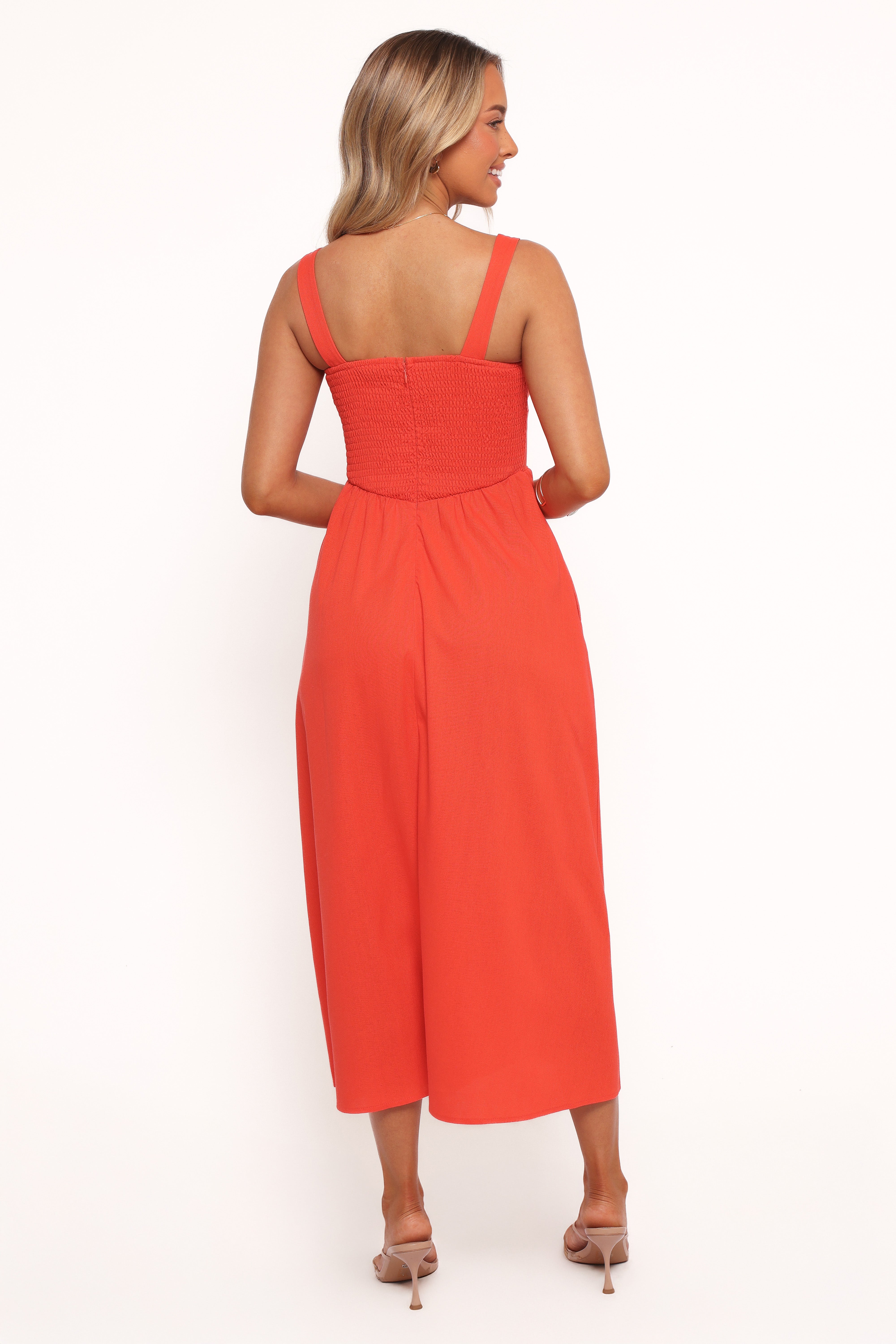Kinslee Midi Dress - Coral-Ladys Street