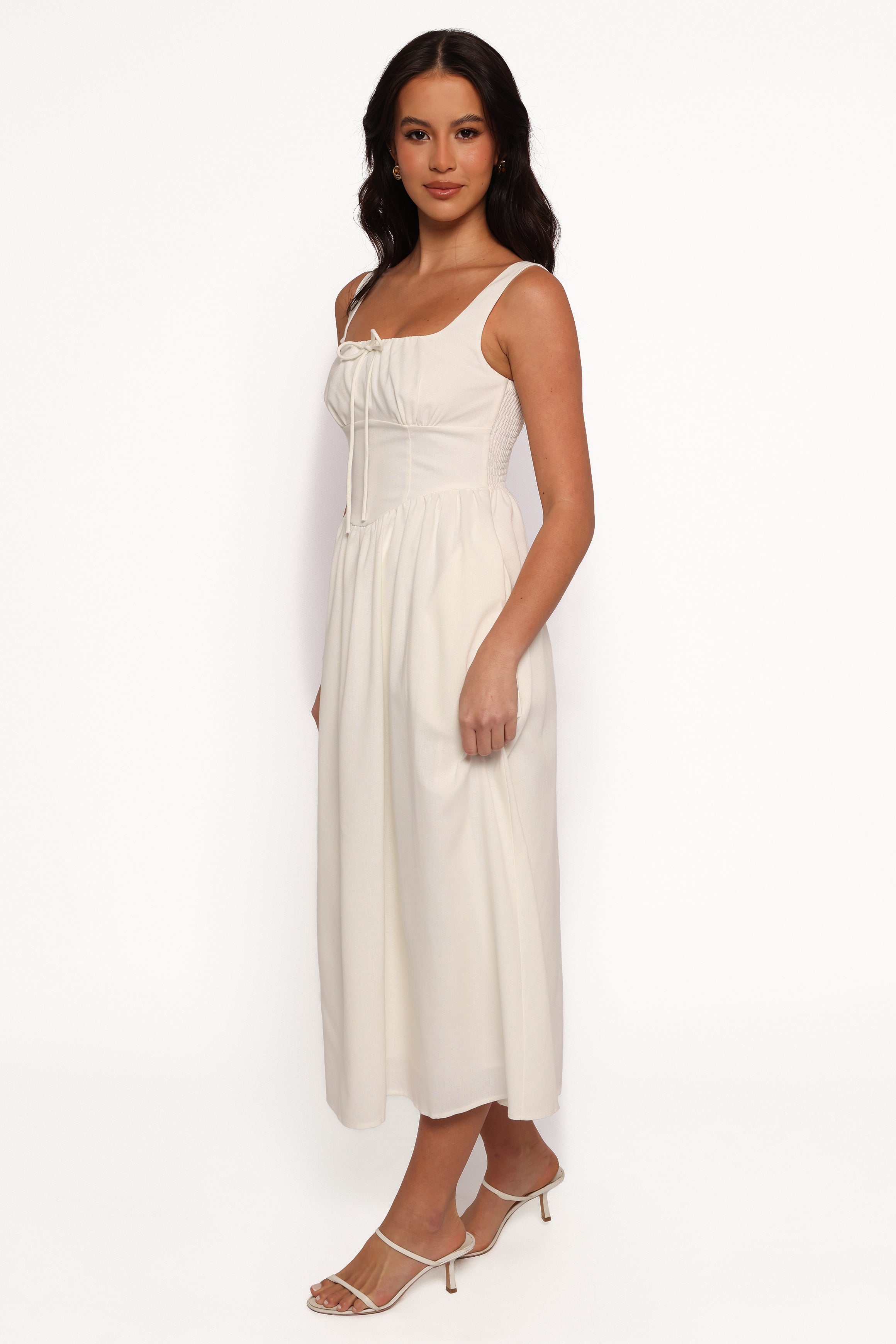 Kinslee Midi Dress - White-Ladys Street