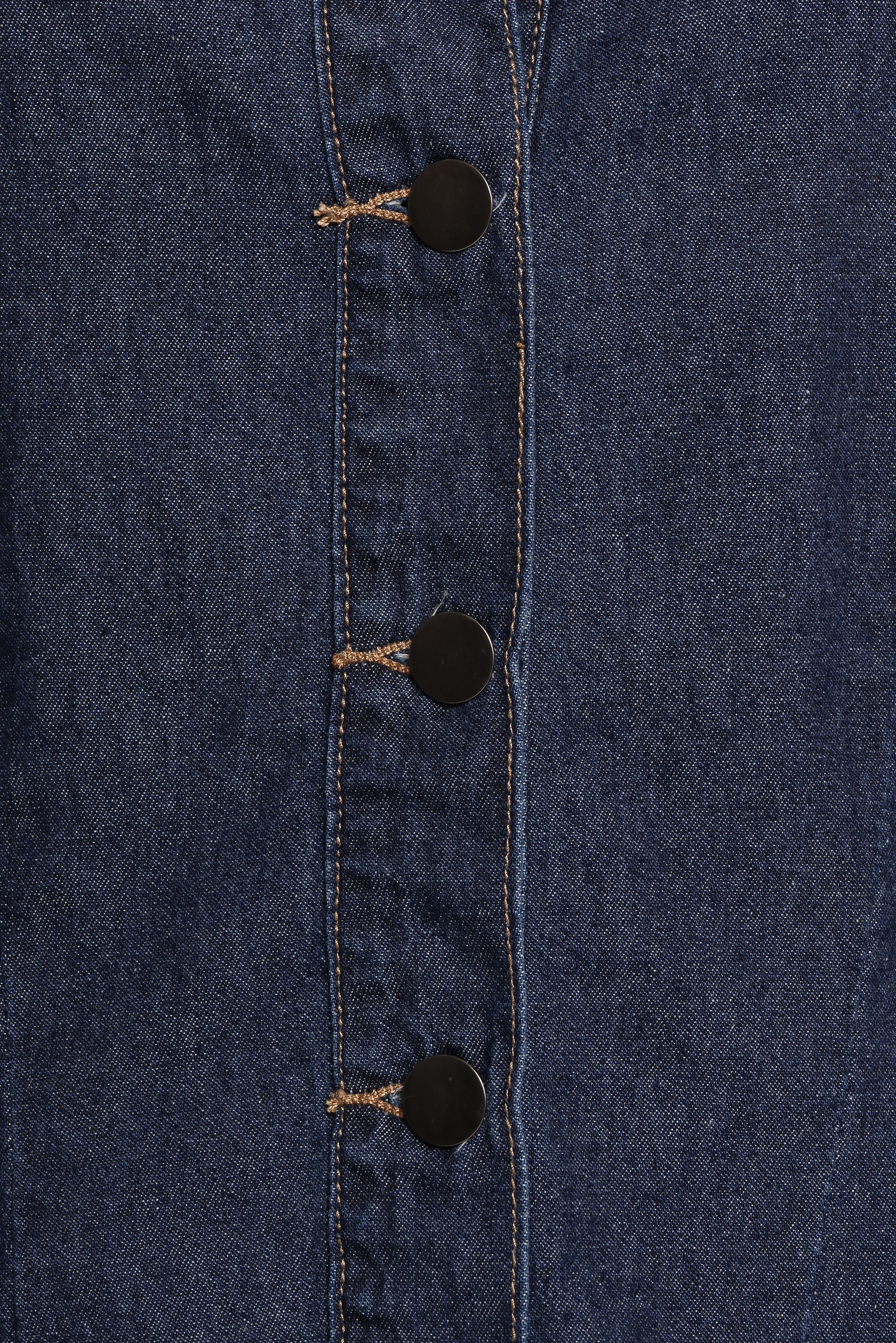 Kirie Denim Top - Indigo-Ladys Street
