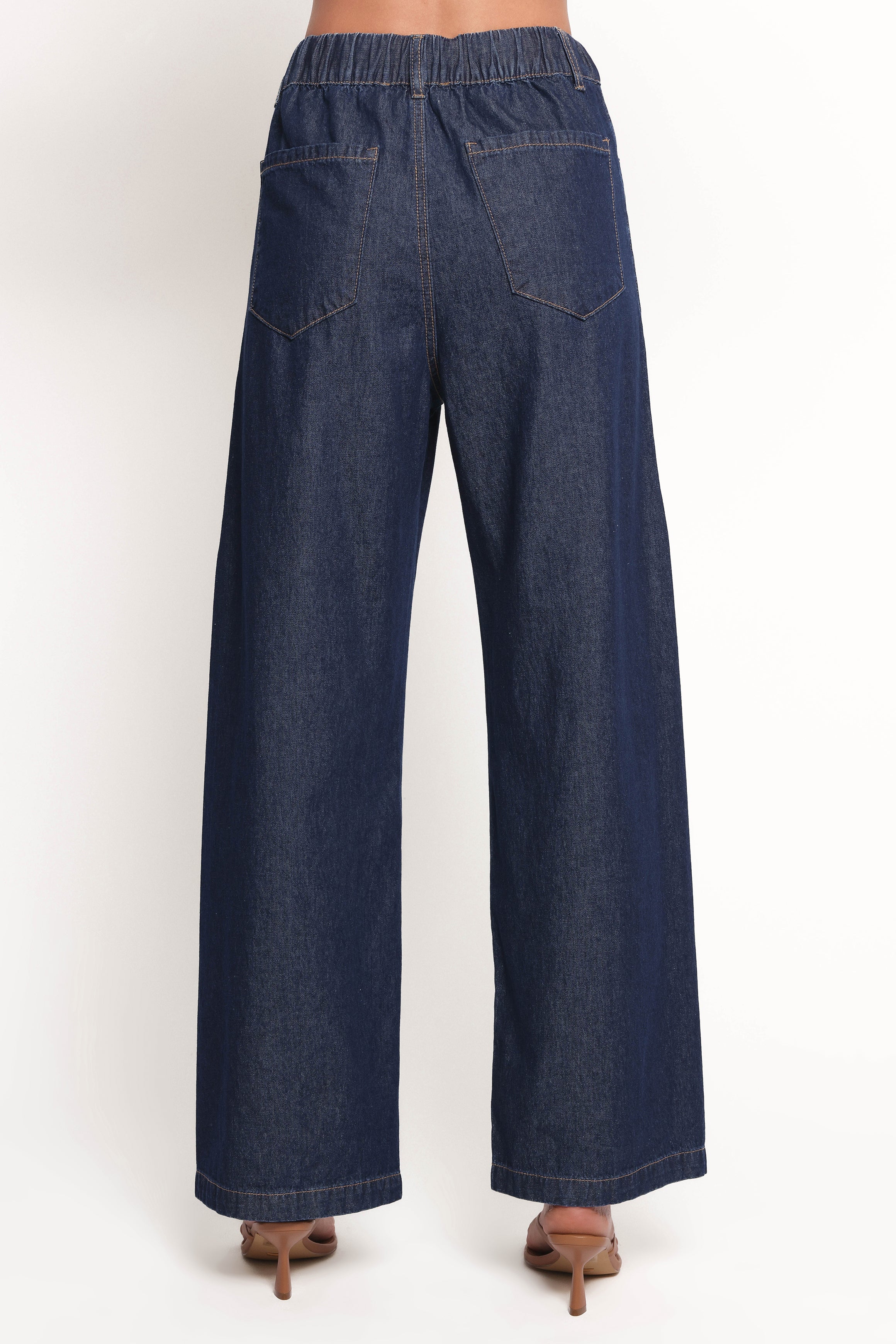 Kirie Wide Leg Denim Pant - Indigo-Ladys Street