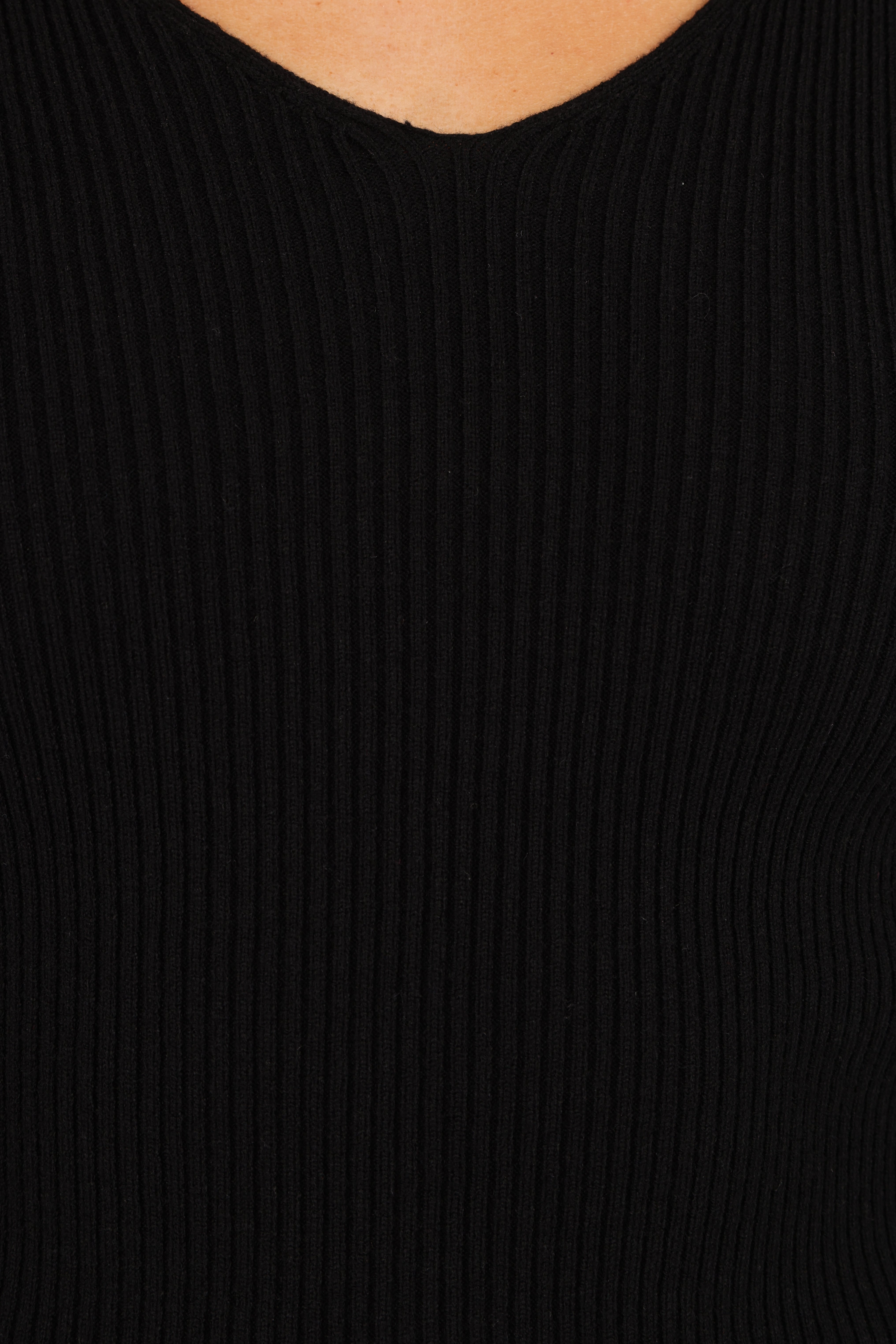 Kirsten Knit Top - Black-Ladys Street