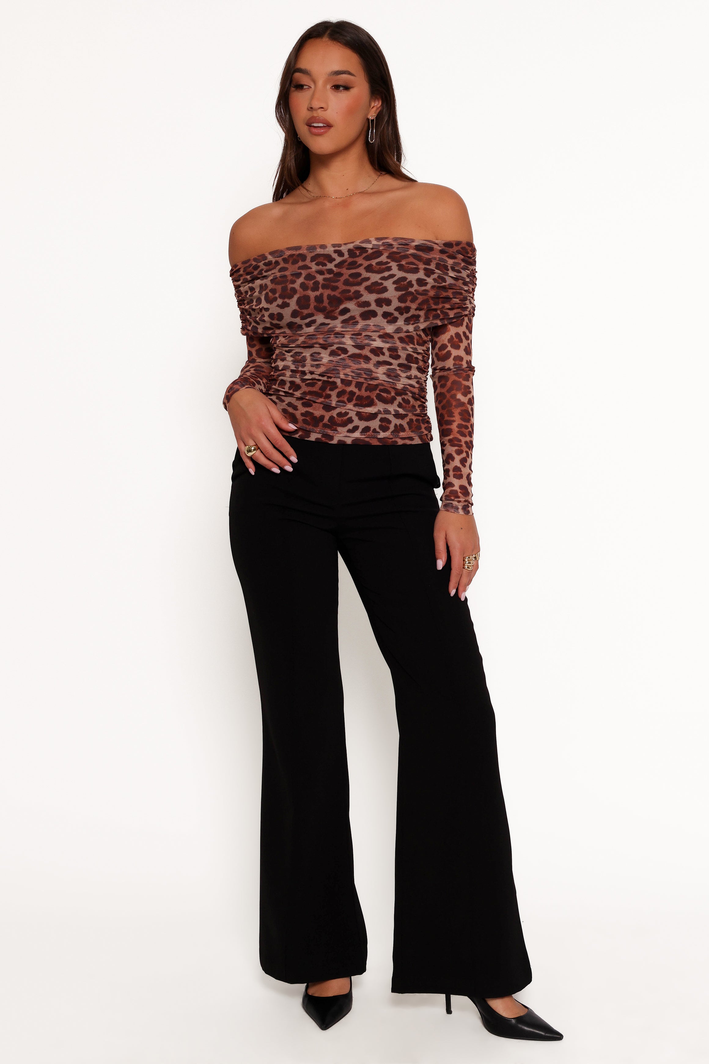 Koa Off Shoulder Top - Leopard-Ladys Street