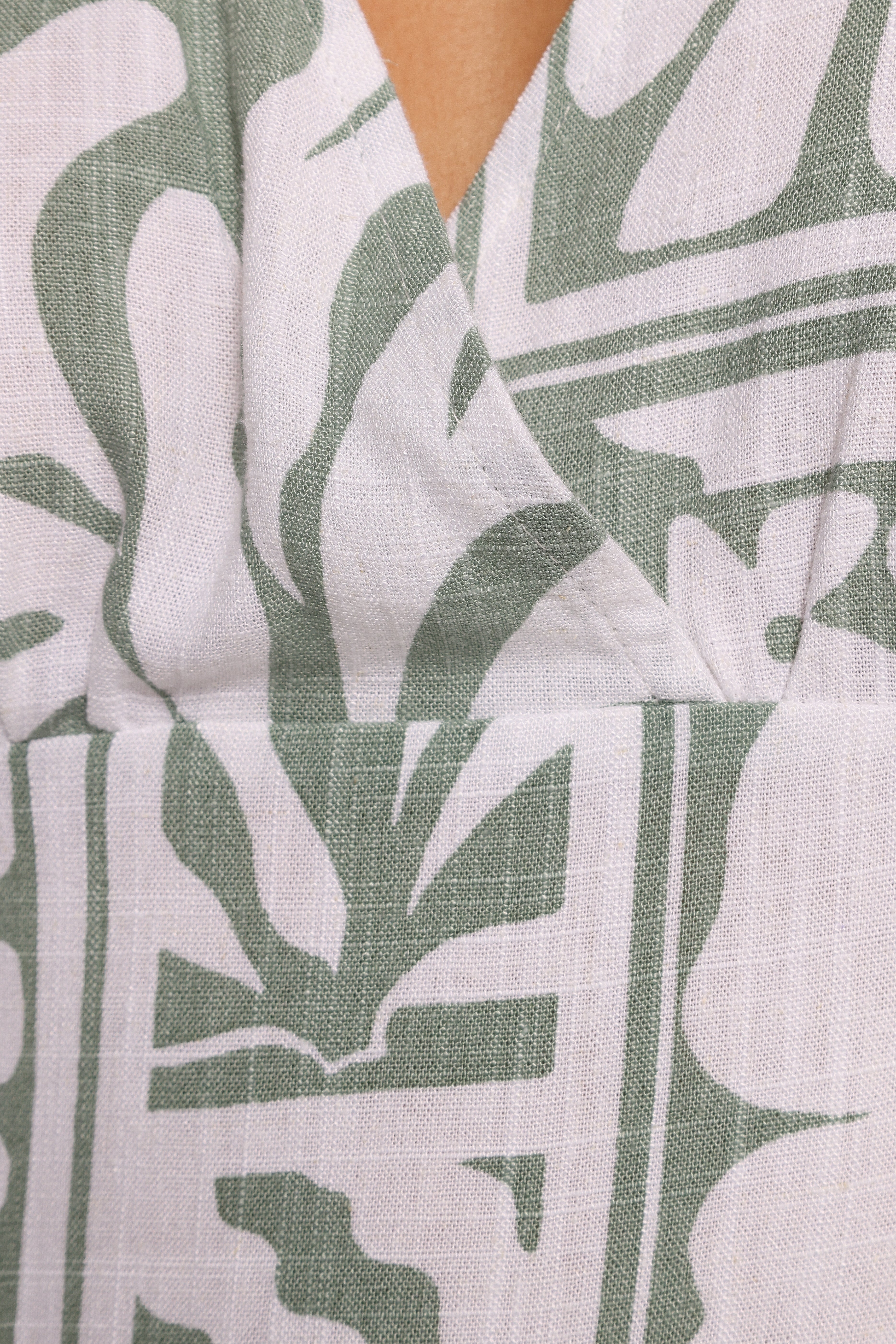 Kolby Long Sleeve Midi Dress - Sage Print-Ladys Street