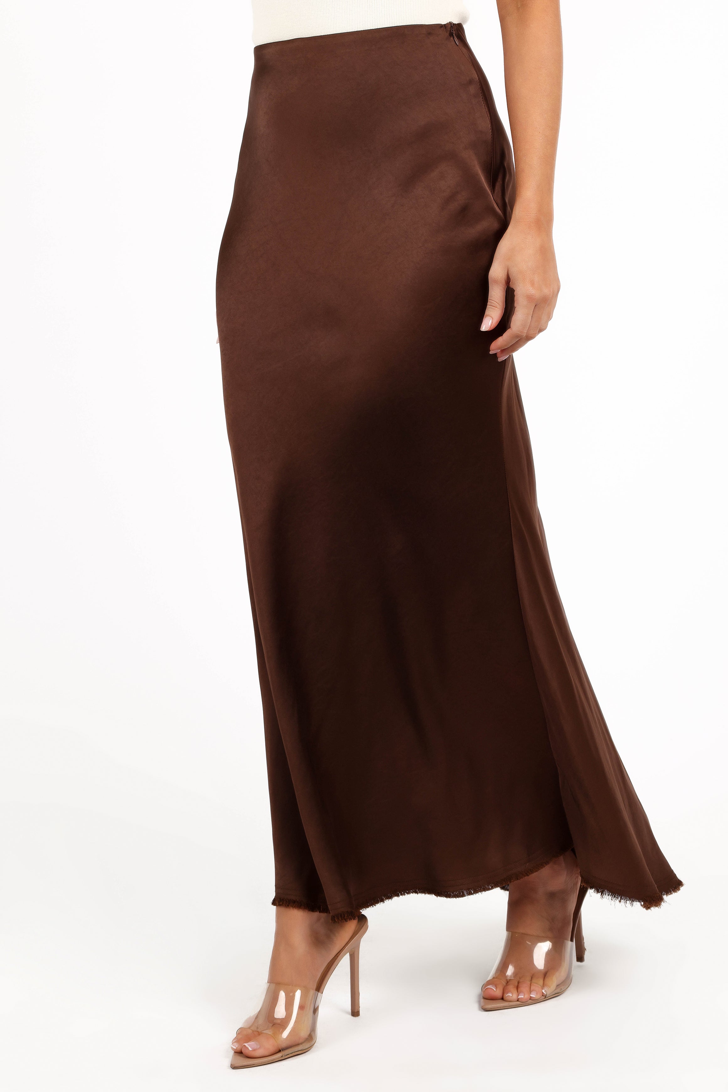 Kora Midi Skirt - Brown-Ladys Street