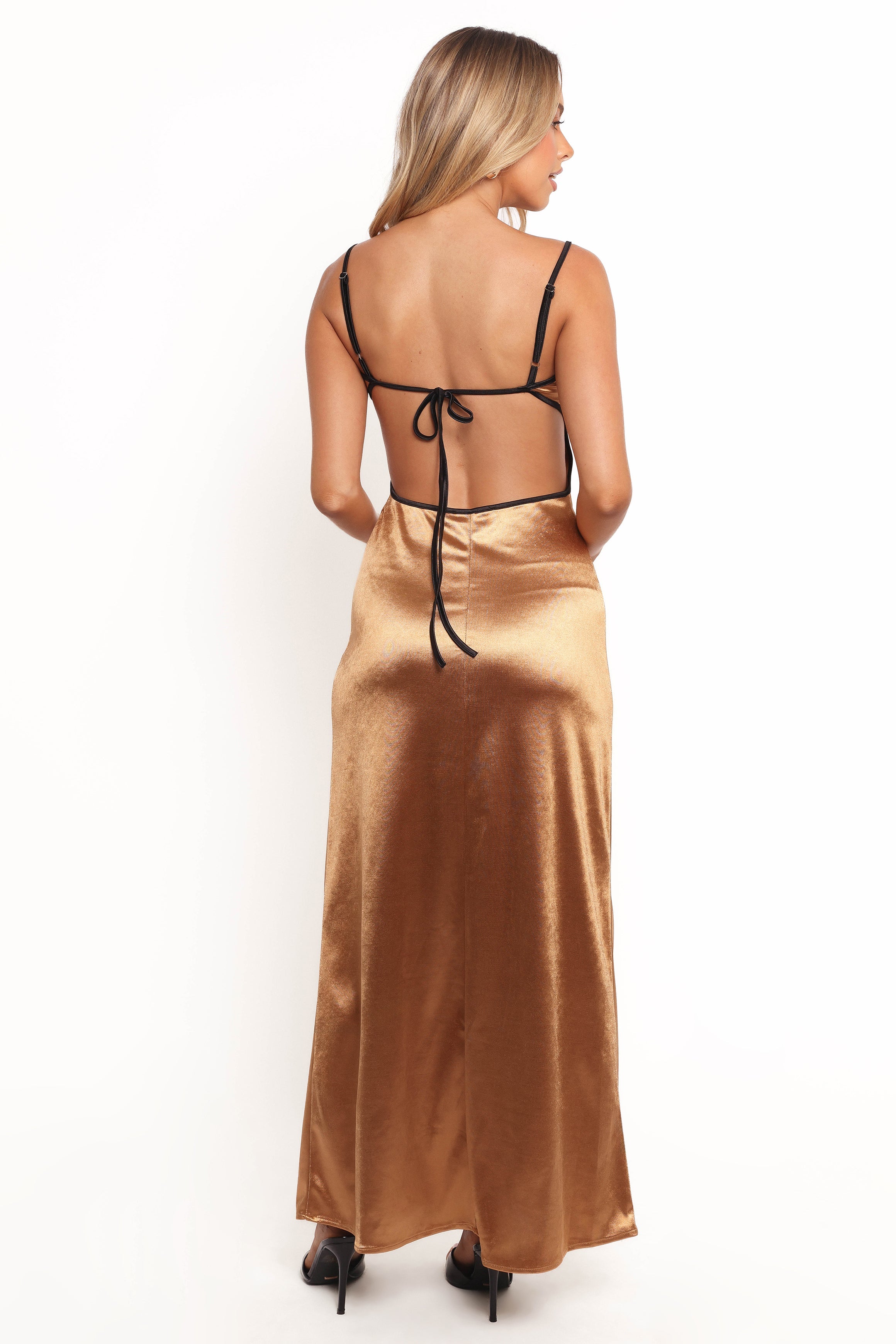Lael Maxi Dress - Gold/Black-Ladys Street