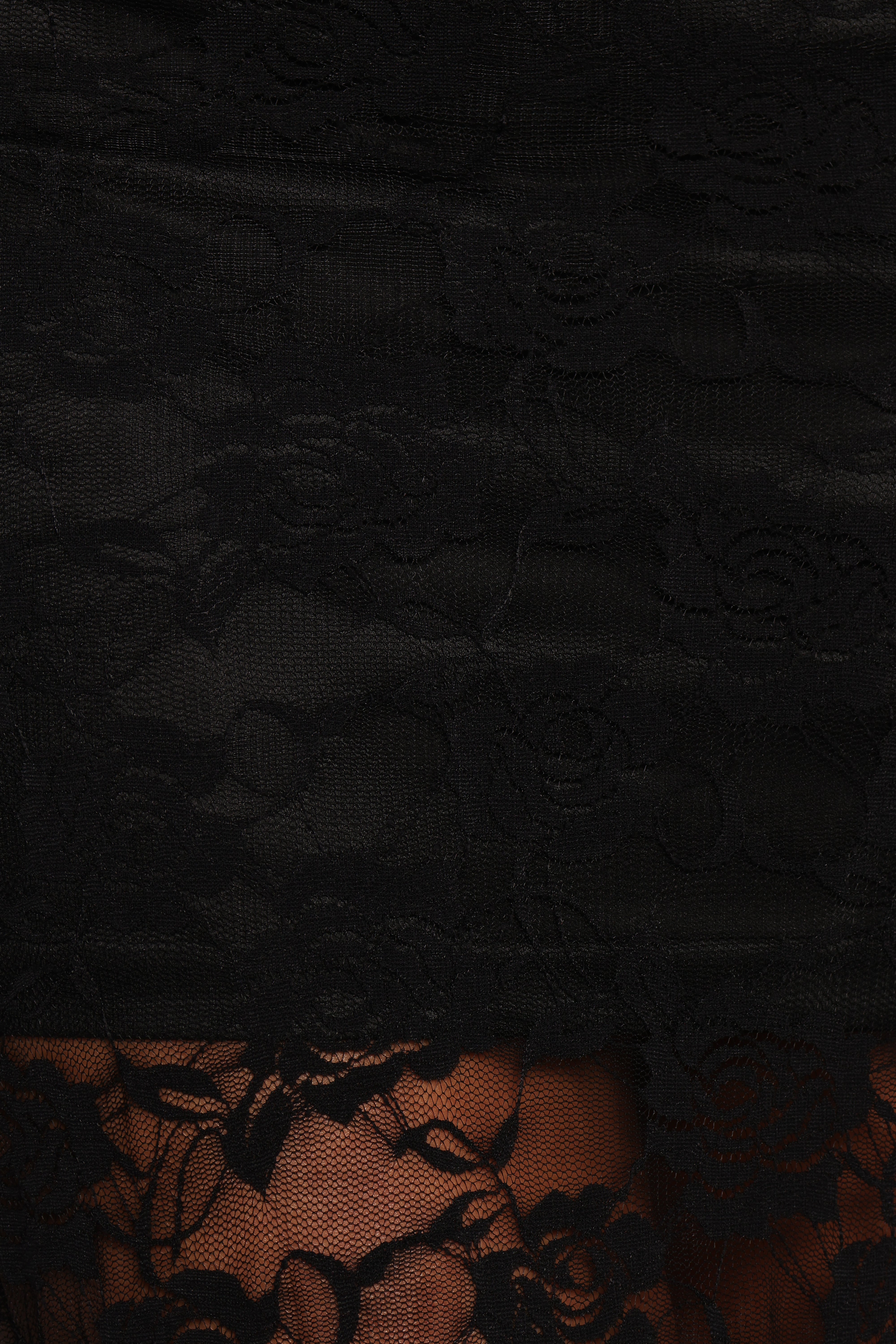Laken Sheer Lace Maxi Skirt - Black-Ladys Street