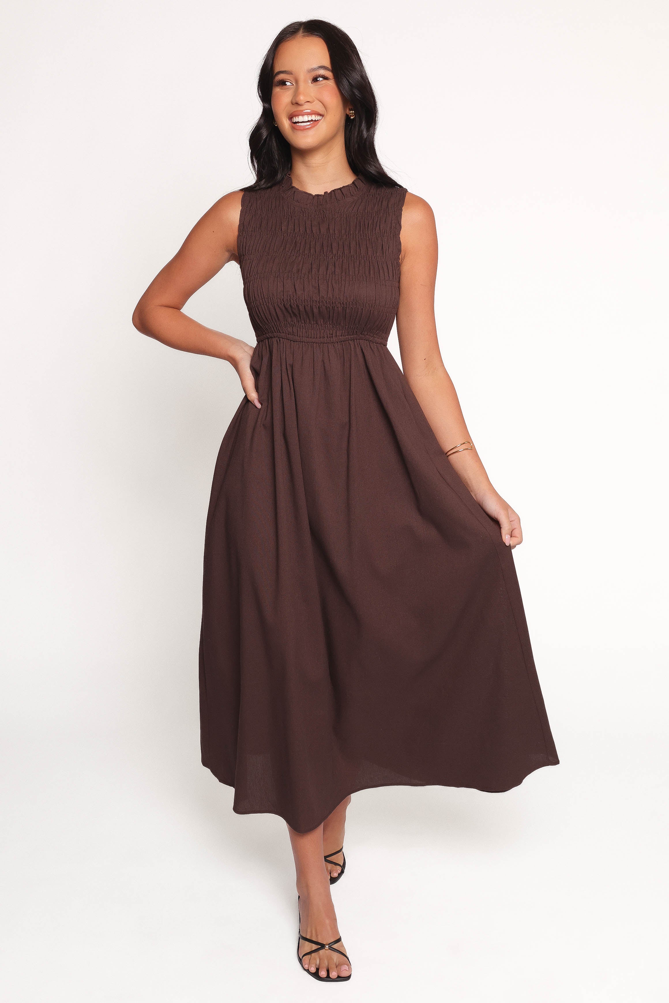 Lanna Maxi Dress - Chocolate-Ladys Street