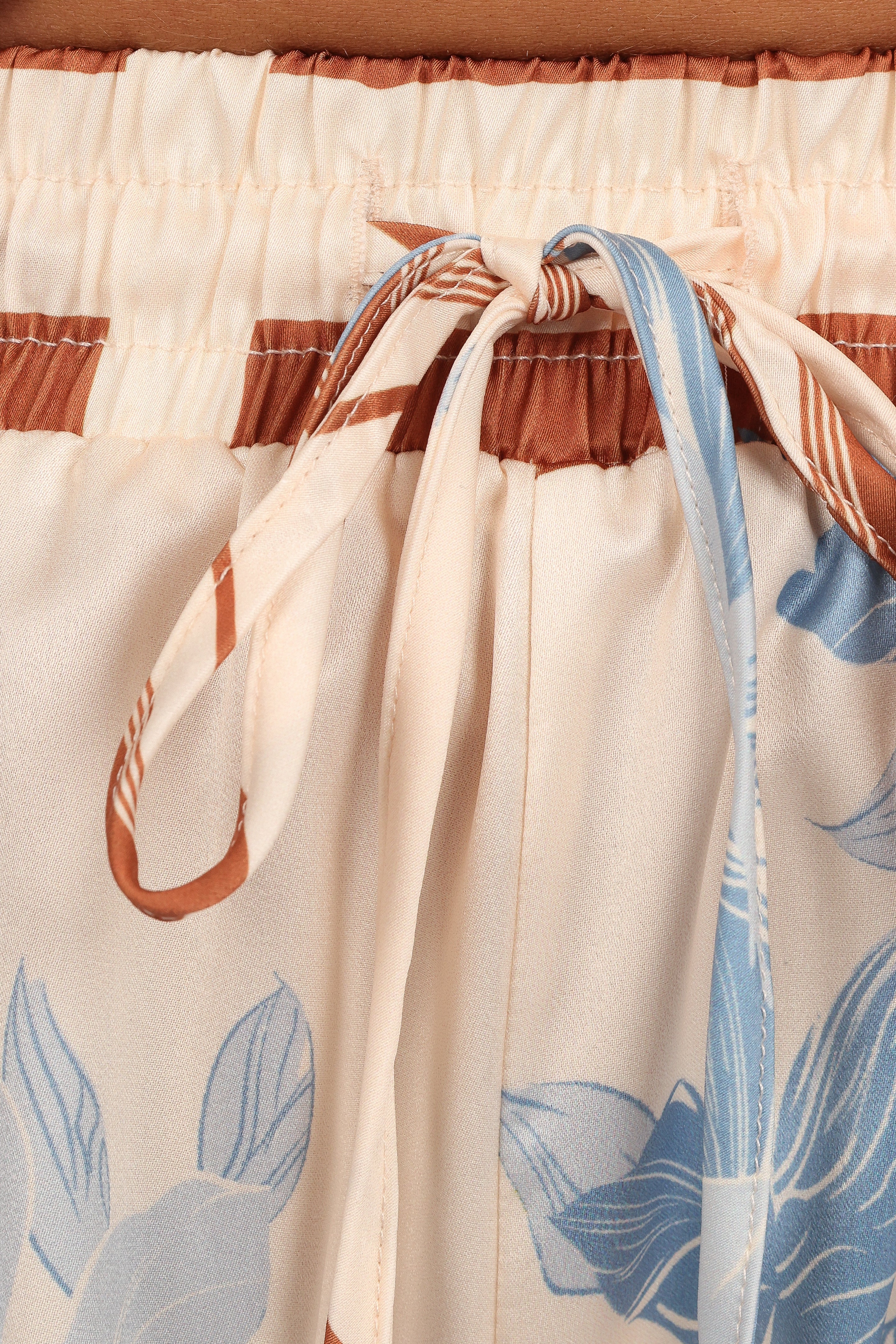 Lara Shorts - Pale Blue Print-Ladys Street