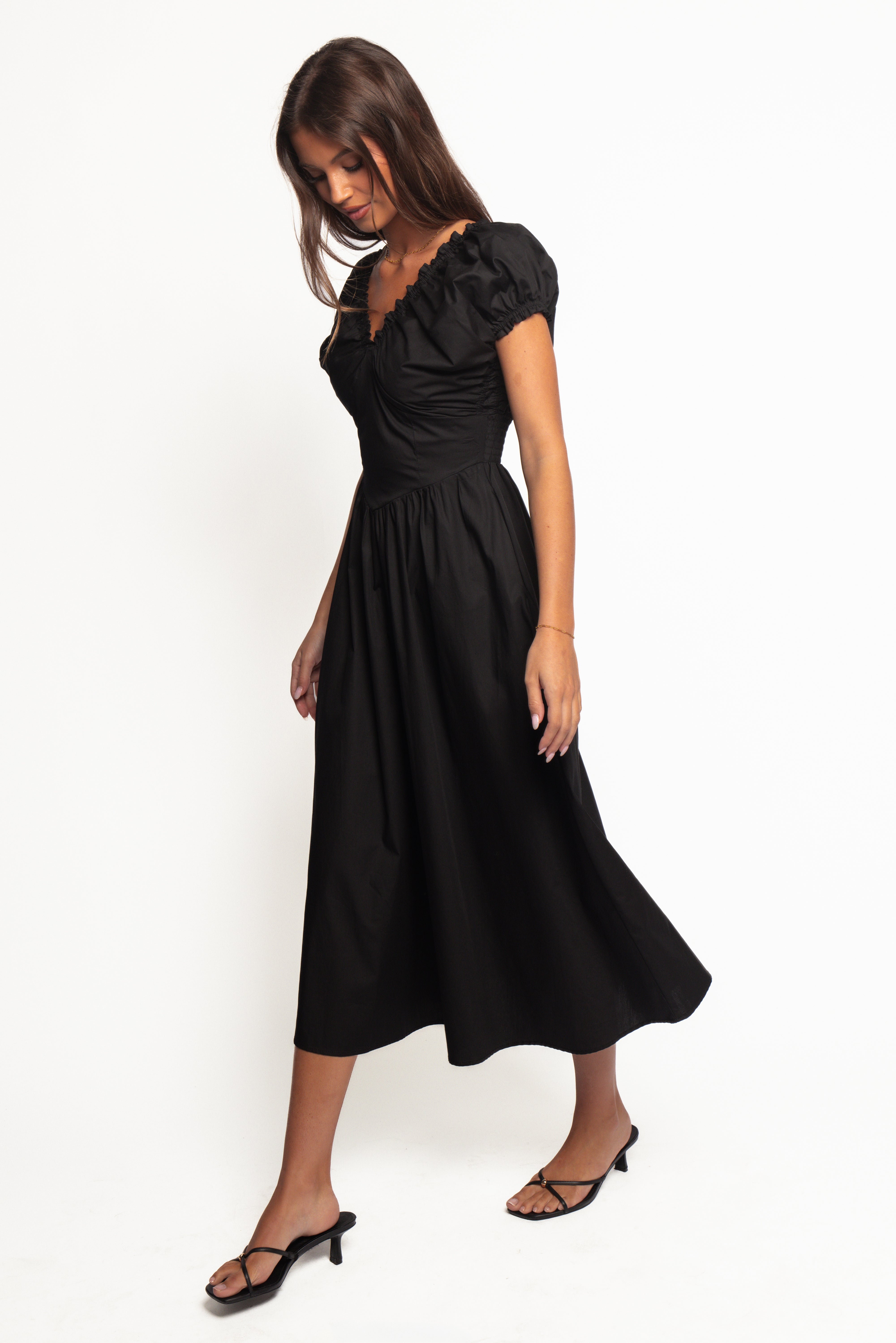 Larson Midi Dress - Black-Ladys Street