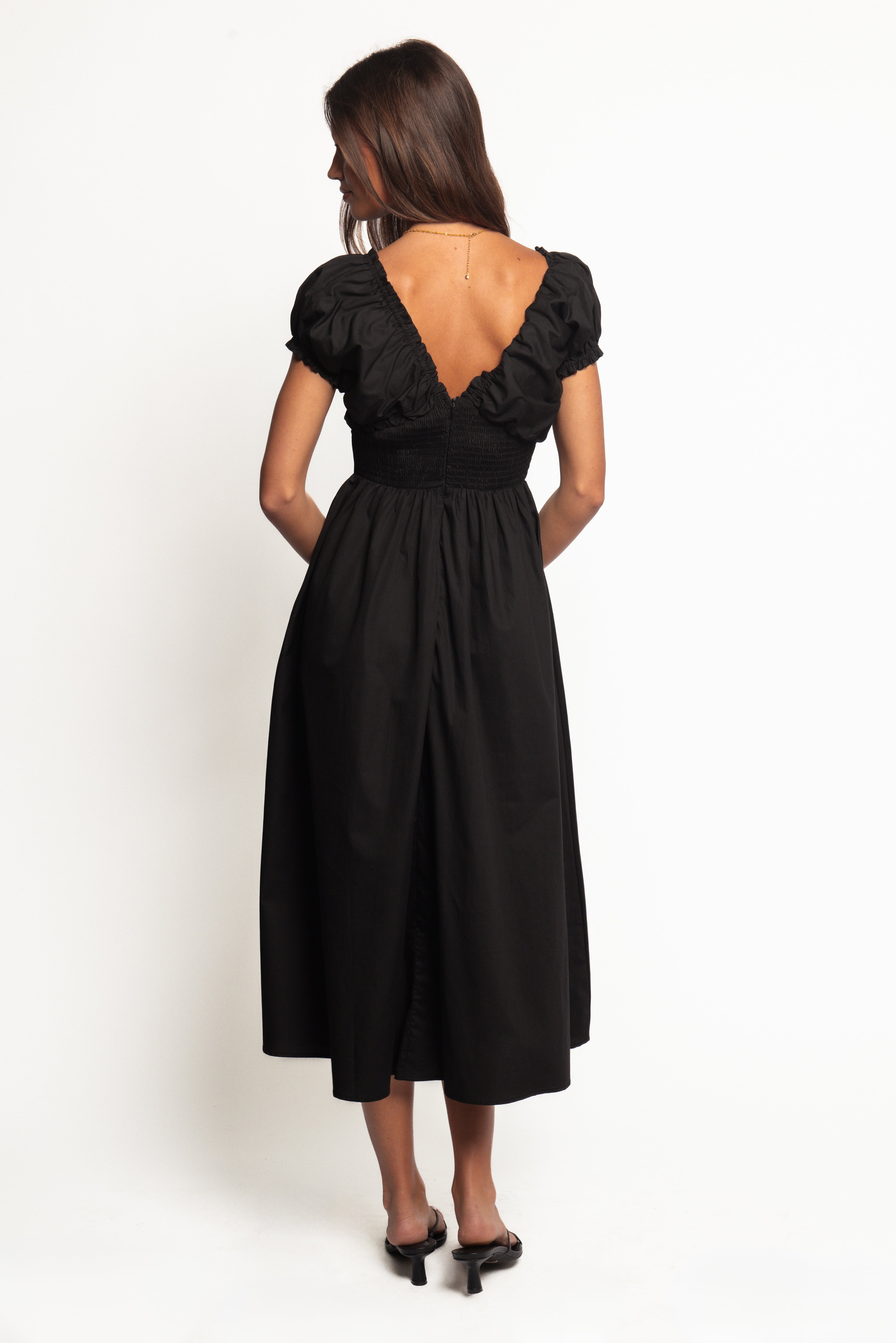 Larson Midi Dress - Black-Ladys Street