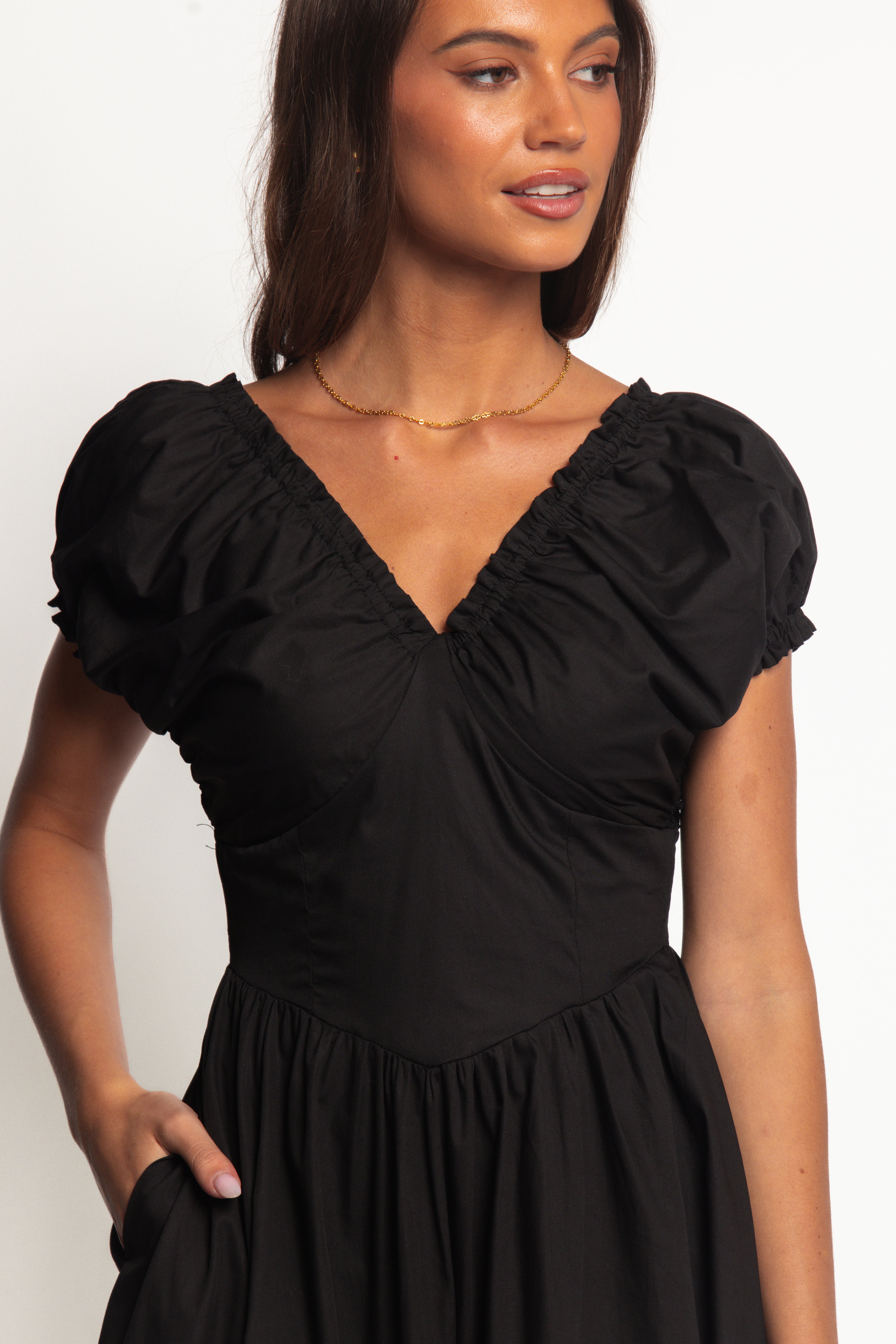 Larson Midi Dress - Black-Ladys Street