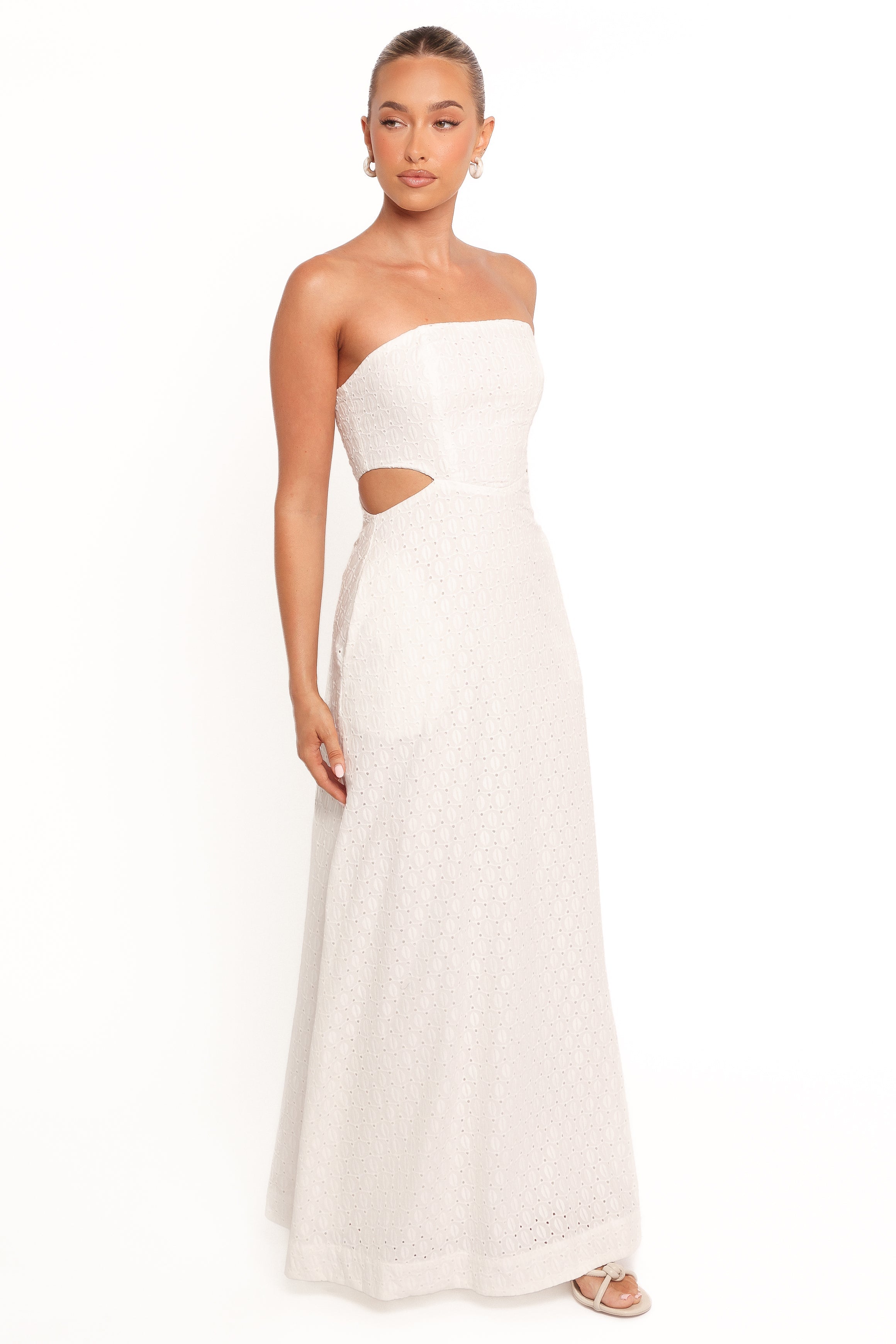 Laura Midi Dress - White-Ladys Street