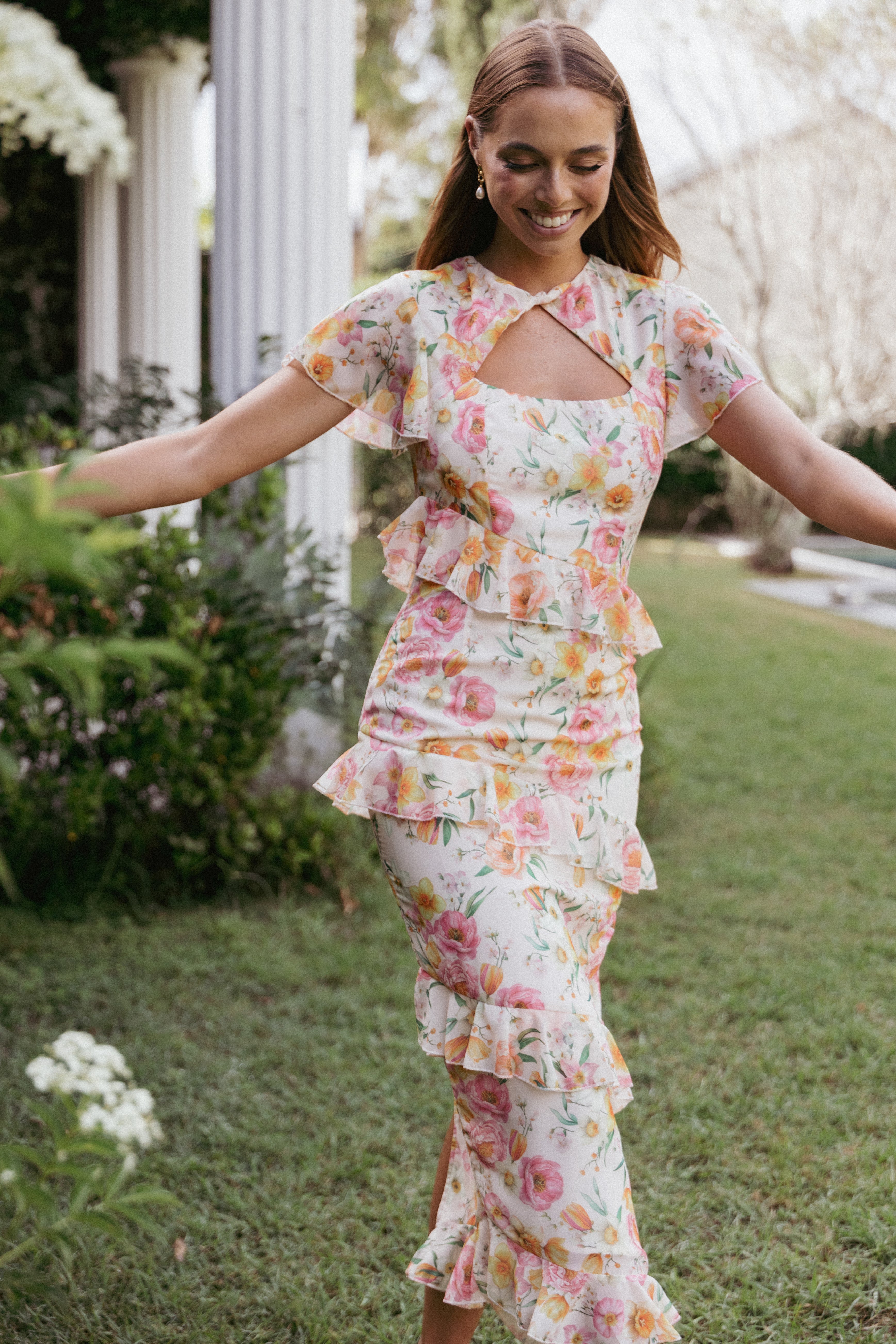 Leila Maxi Dress - Peony-Ladys Street