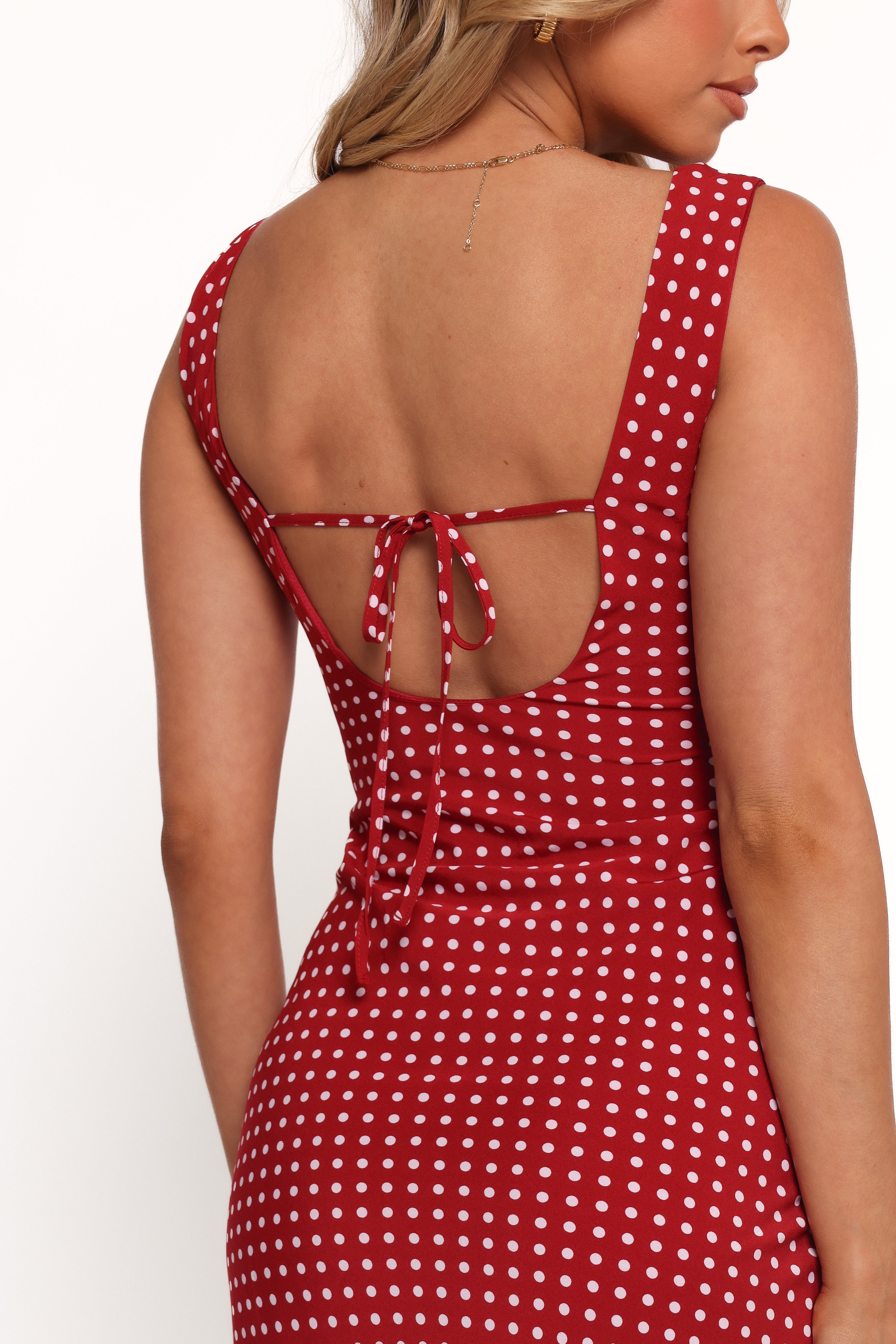 Leni Maxi Dress - Red Polka Dot-Ladys Street
