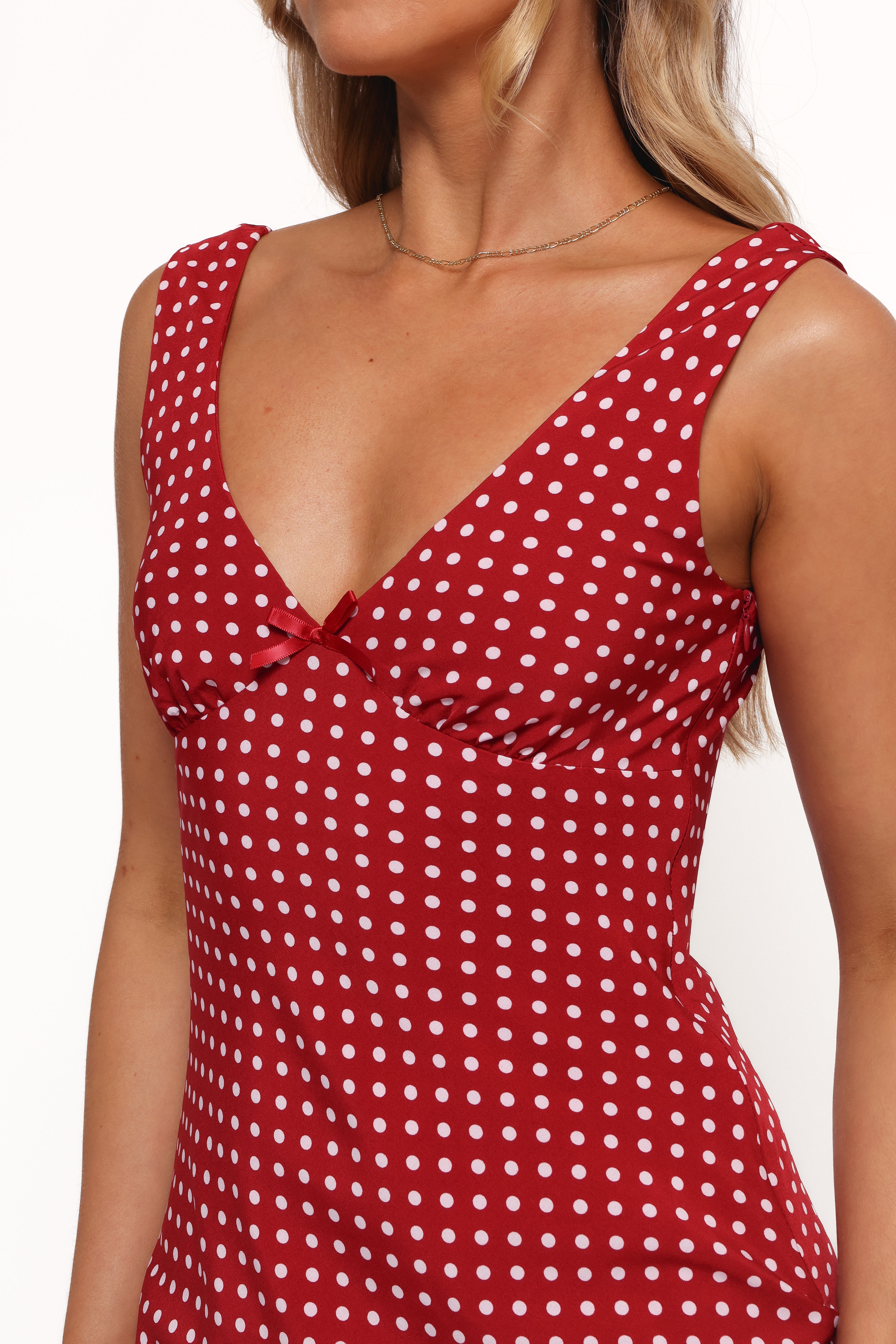 Leni Maxi Dress - Red Polka Dot-Ladys Street