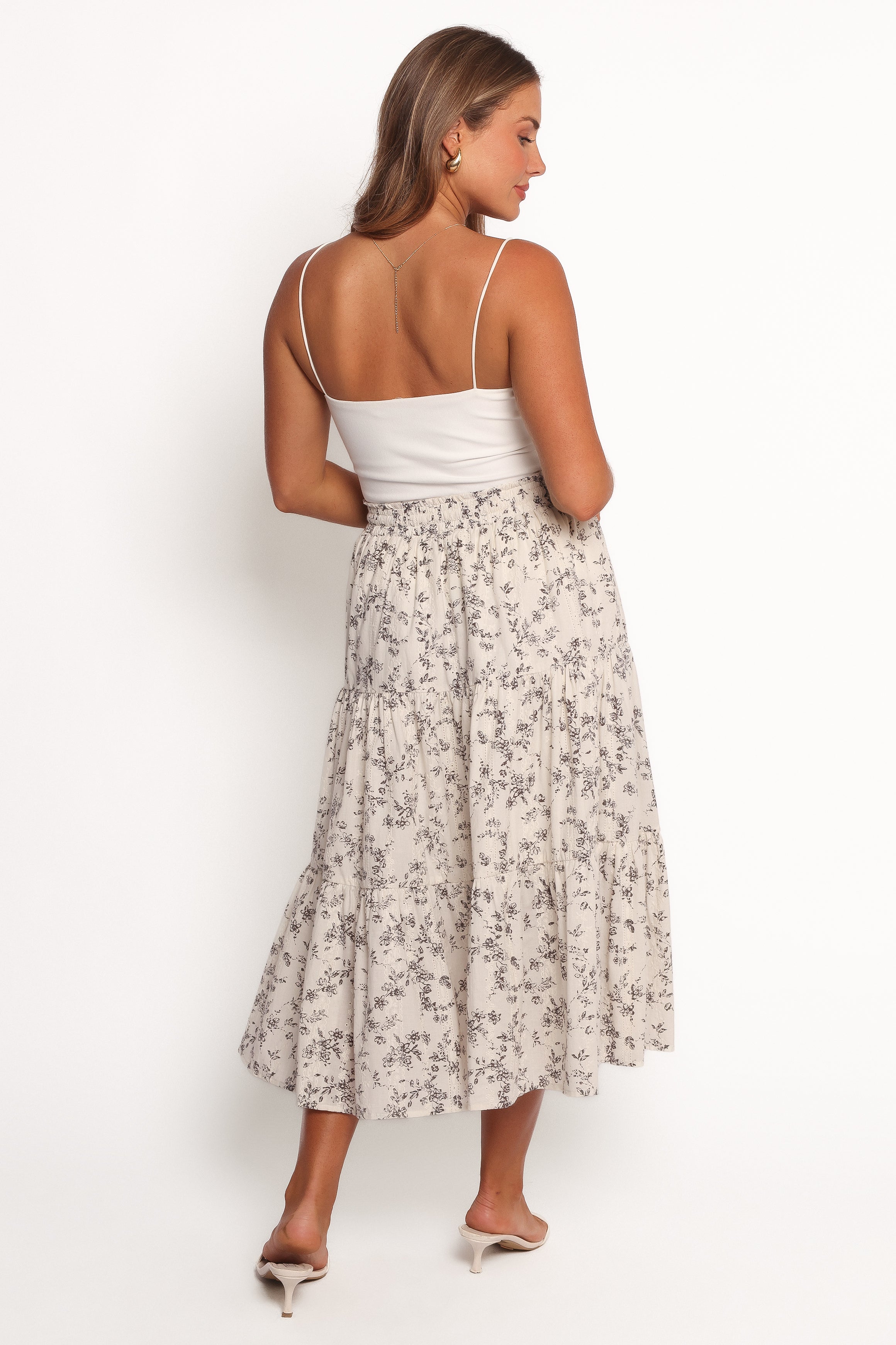 Lennon Maxi Skirt - Brown Ivory-Ladys Street