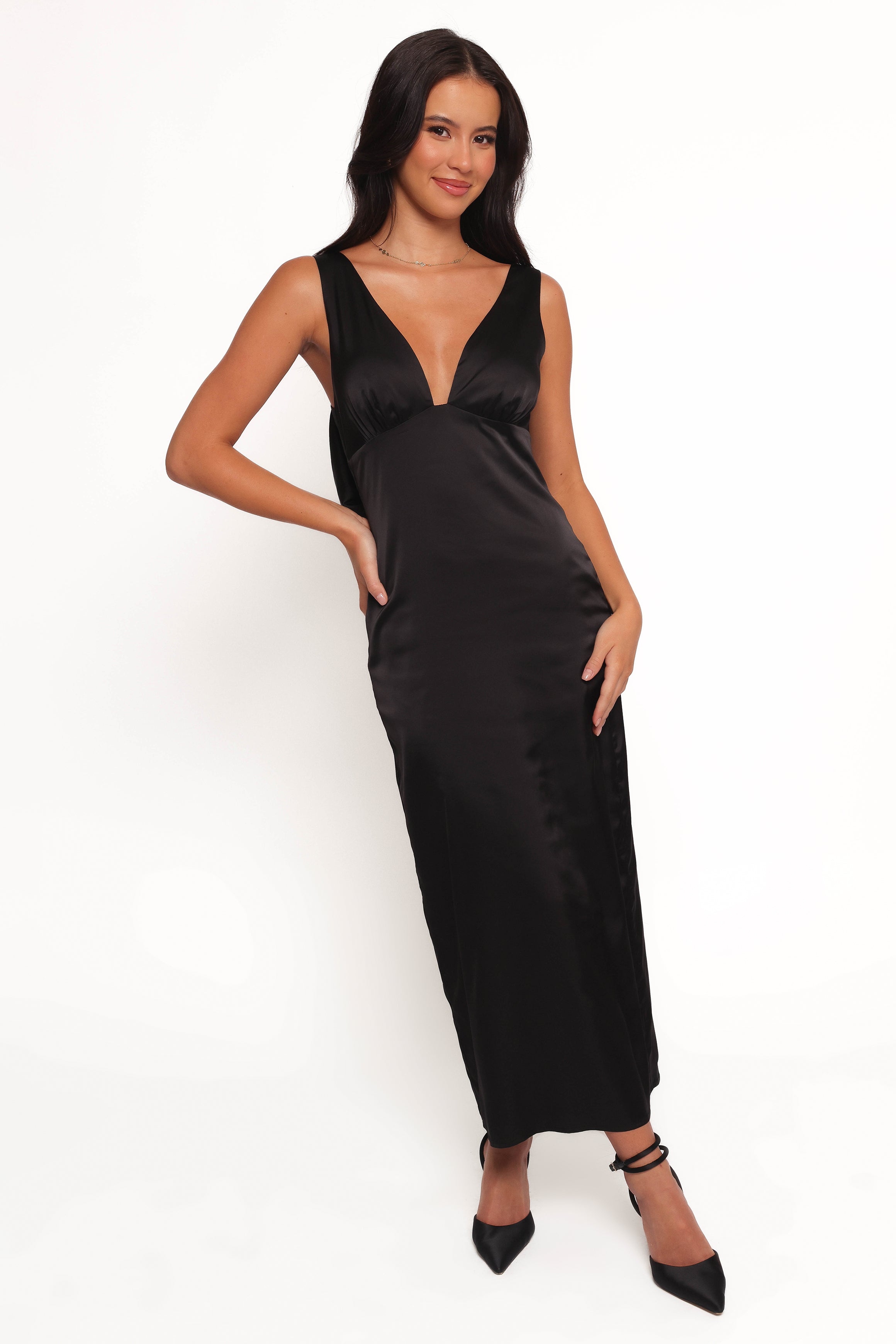 Lenora Maxi Dress - Black-Ladys Street