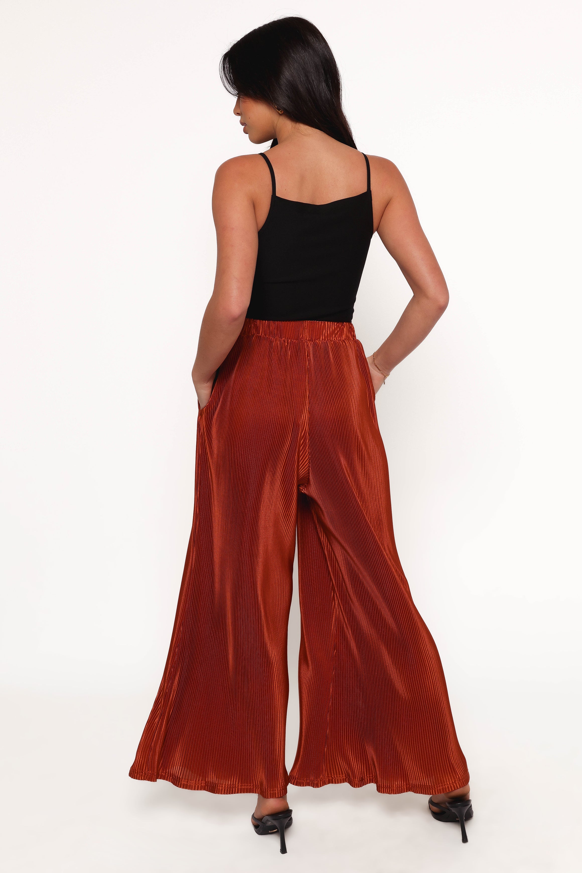 Leria Wide Pant - Burnt Orange-Ladys Street
