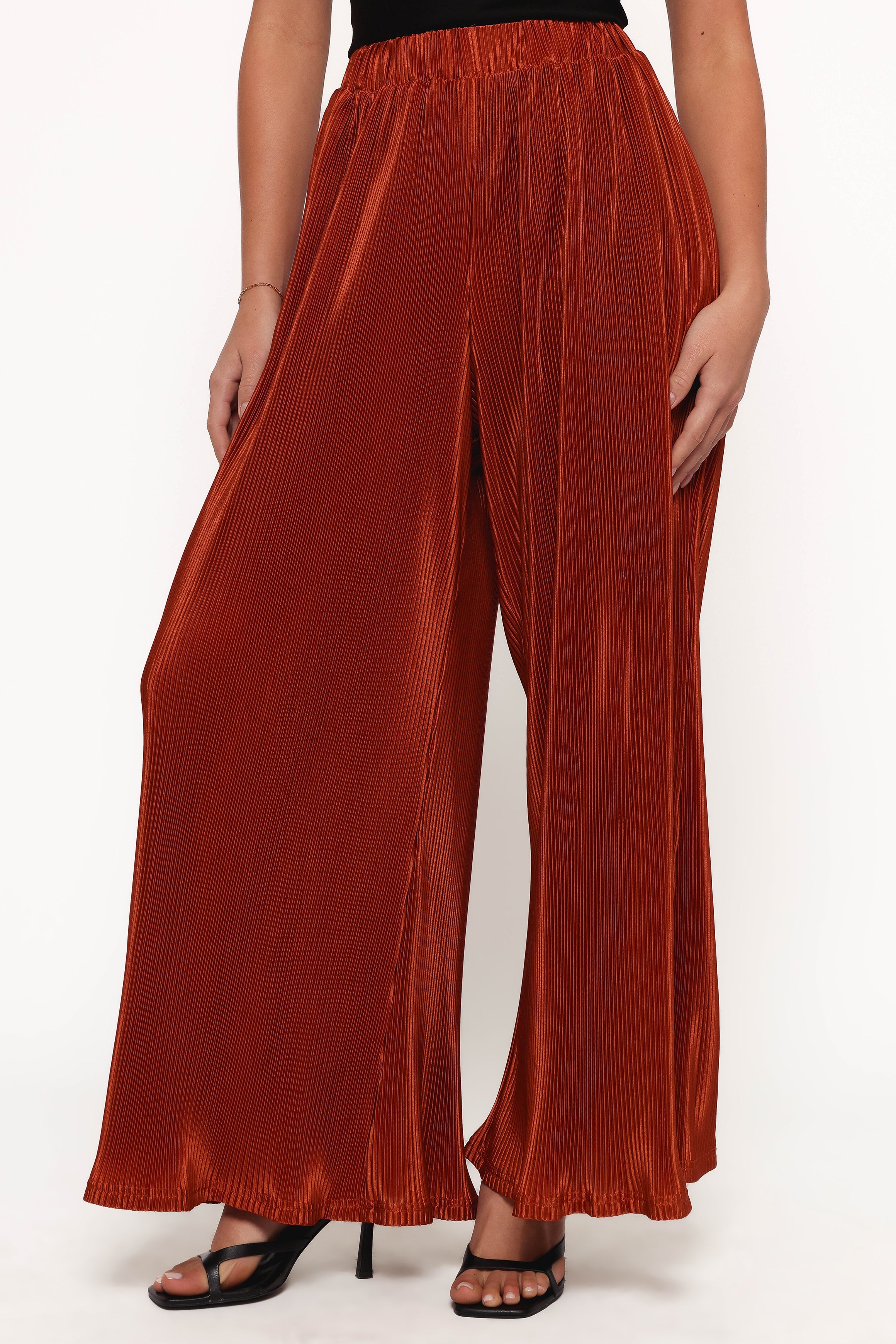 Leria Wide Pant - Burnt Orange-Ladys Street