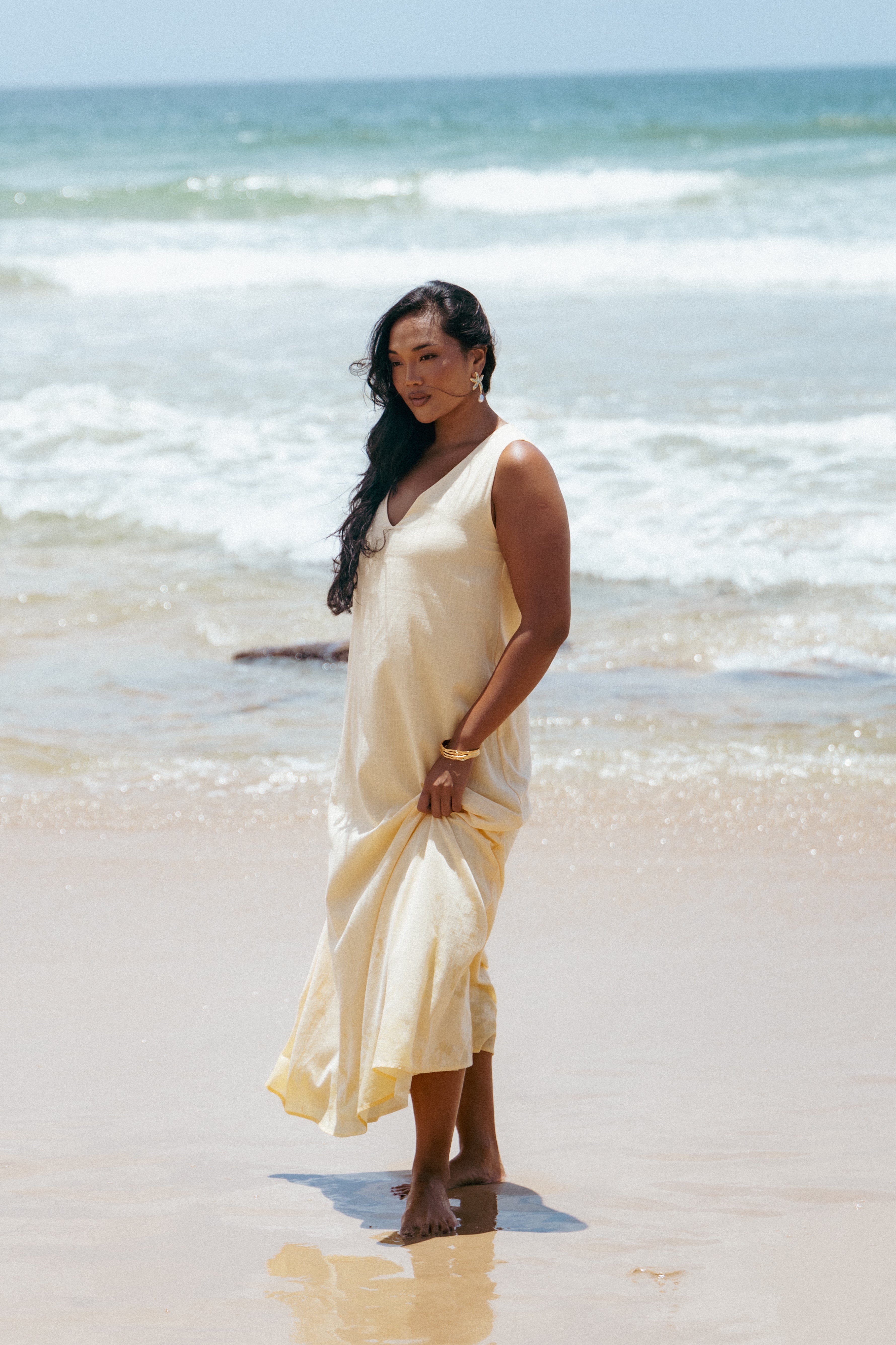 Lía Maxi Dress - Lemon-Ladys Street