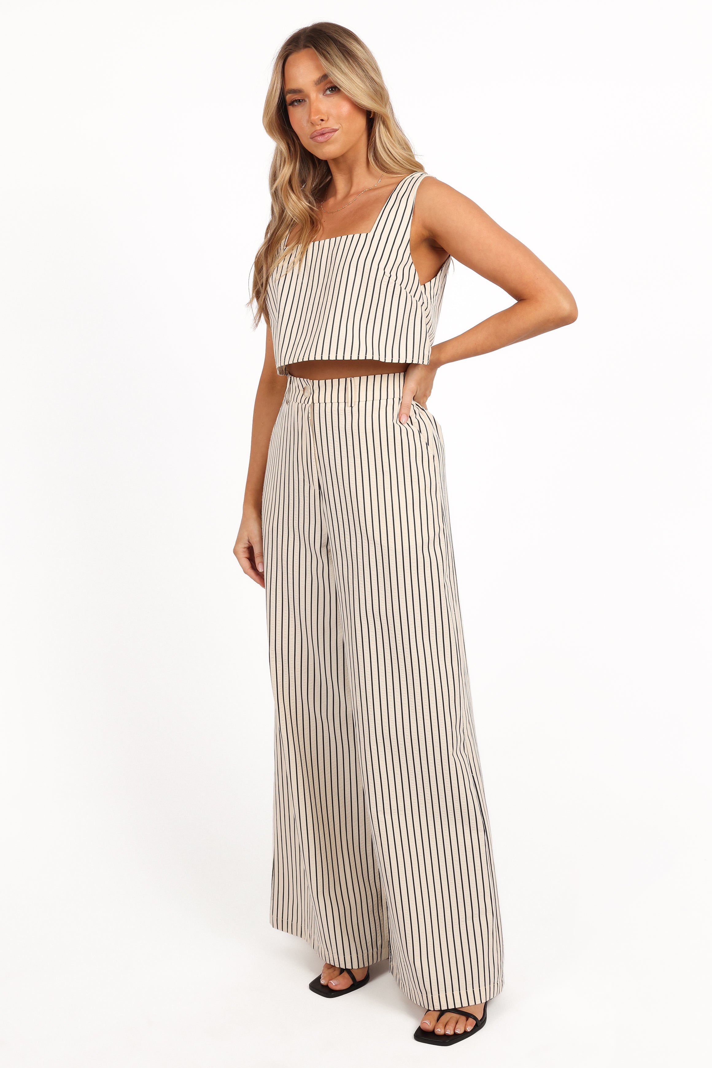 Lili Two Piece Set - Cream-Ladys Street