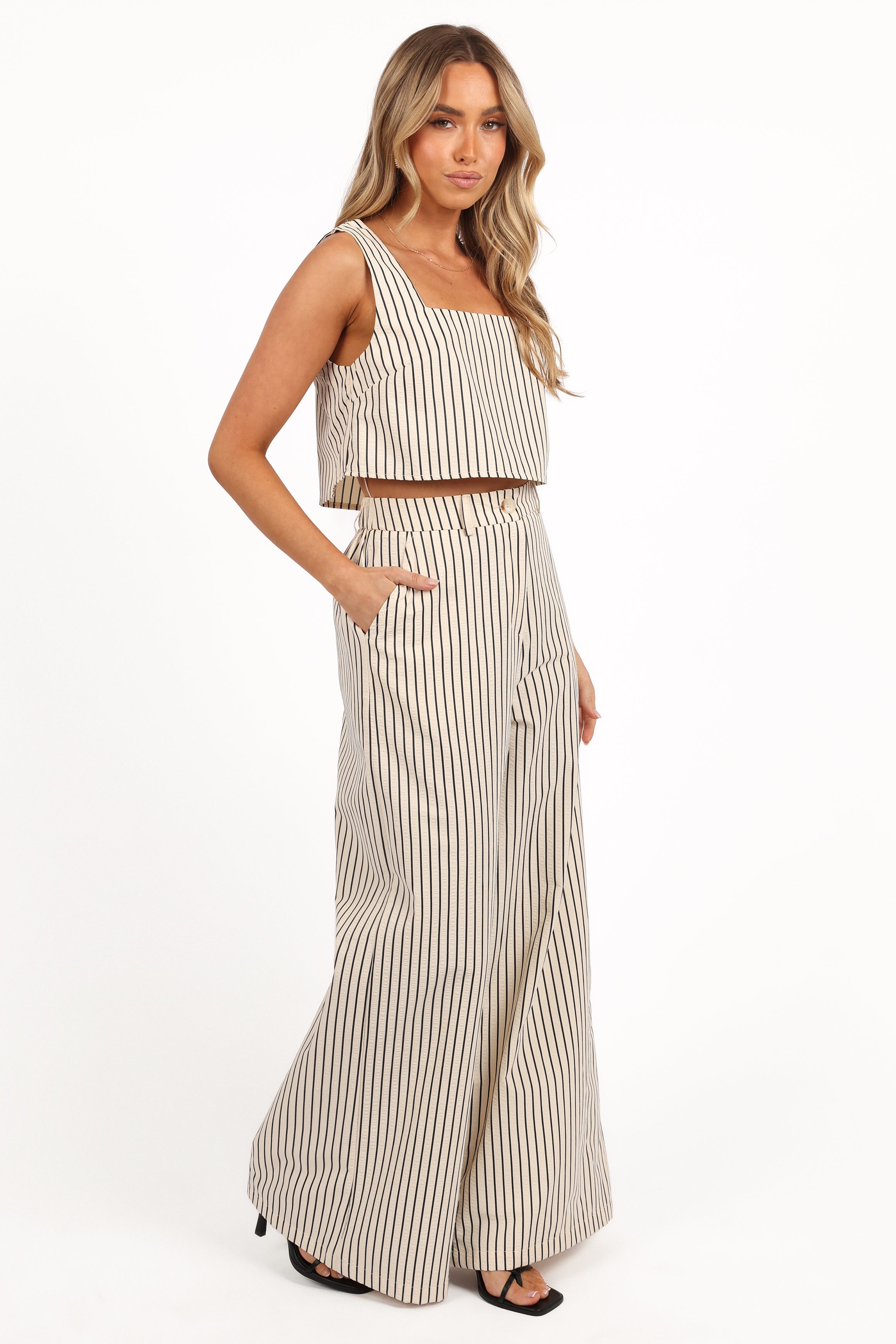 Lili Two Piece Set - Cream-Ladys Street