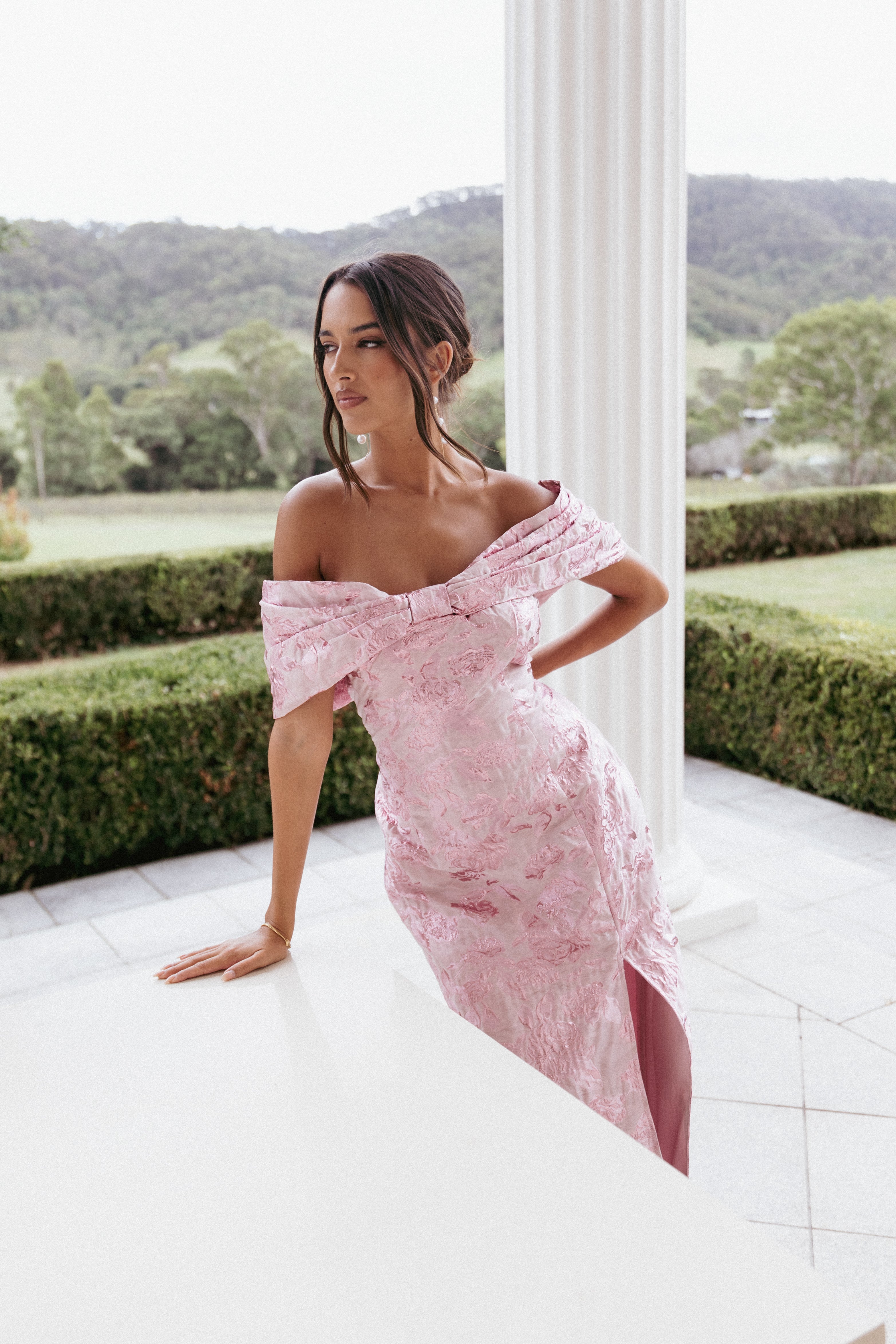 Lilia Maxi Dress - Pink-Ladys Street