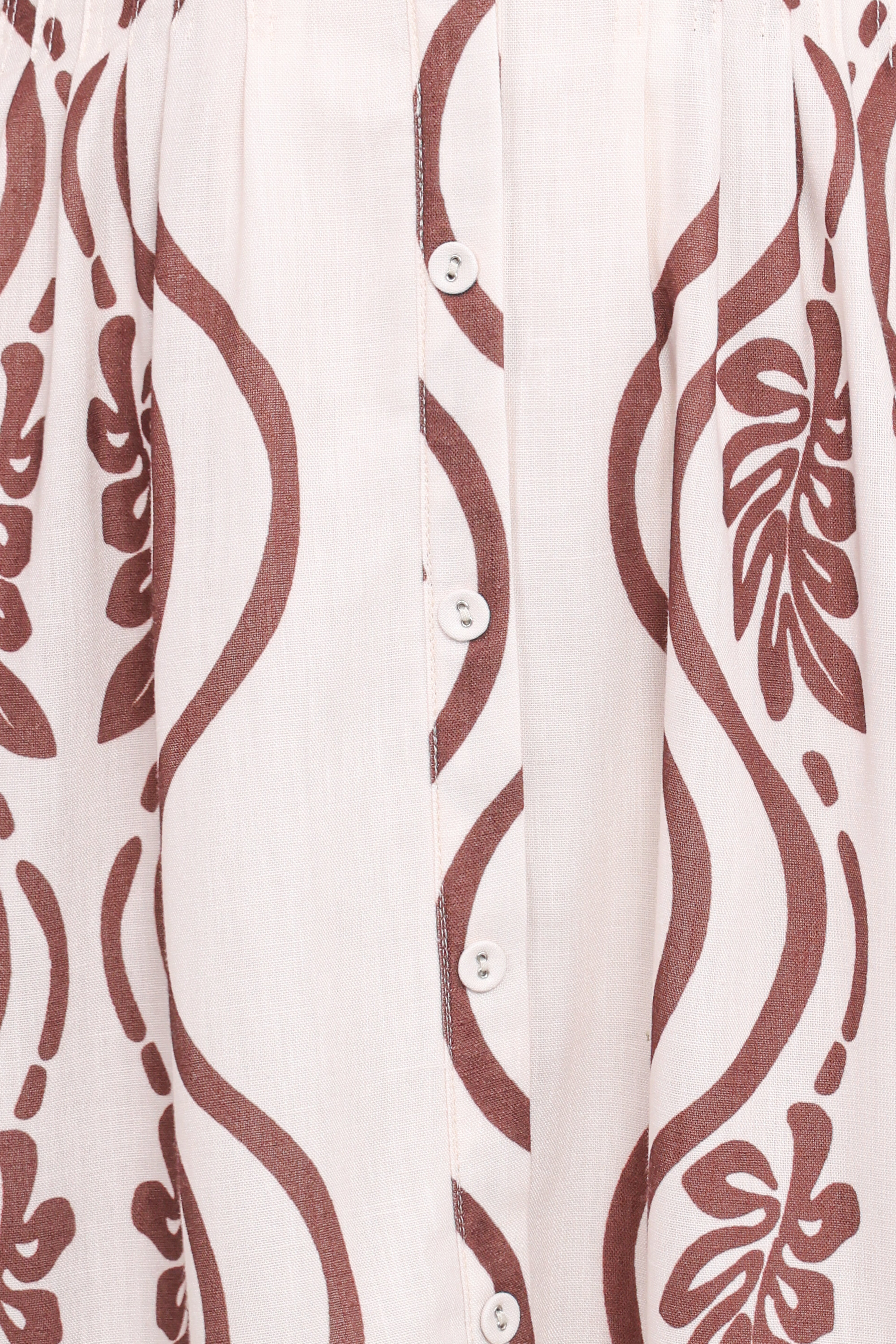 Lira Long Sleeve Midi Dress - Brown Print-Ladys Street